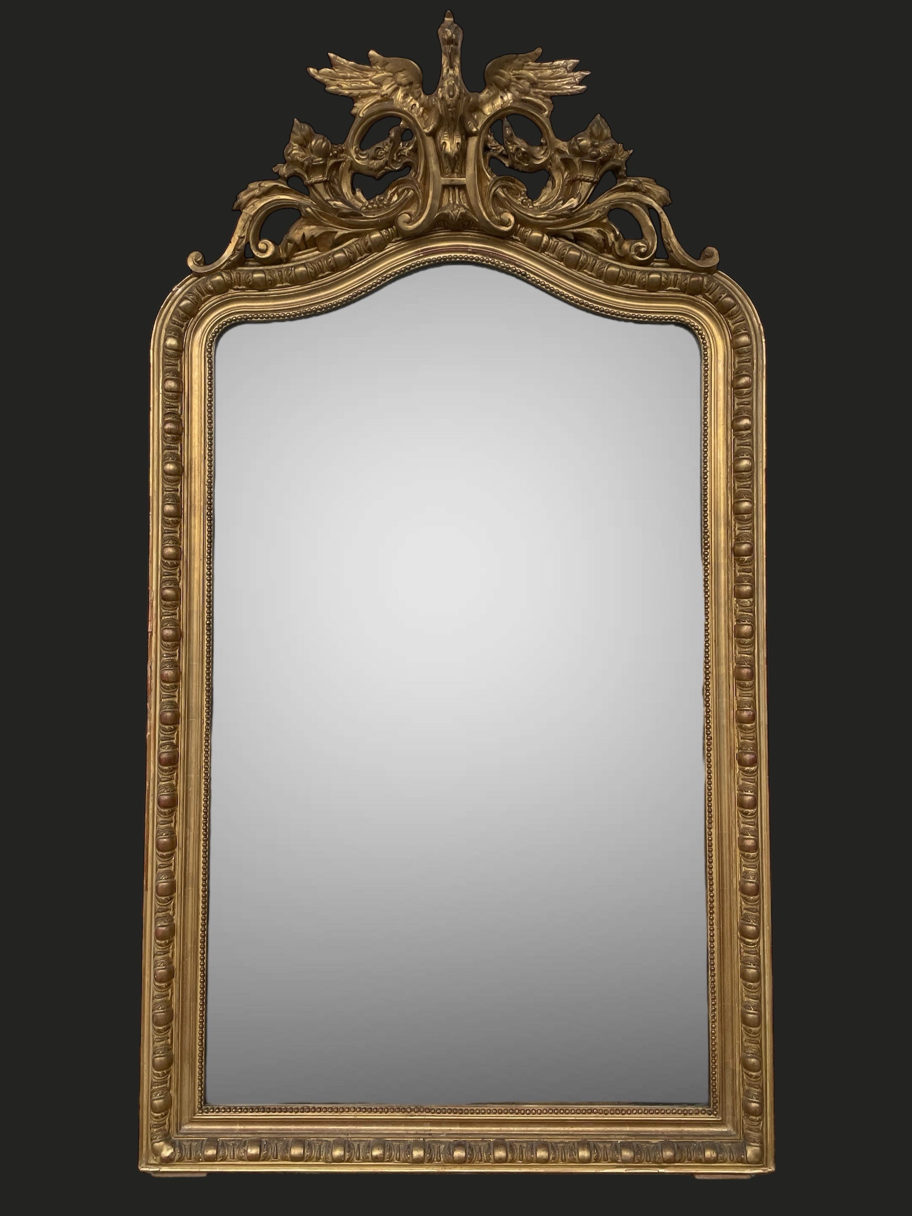 Grand Miroir Doré Napoléon III 165 X 92 Cm