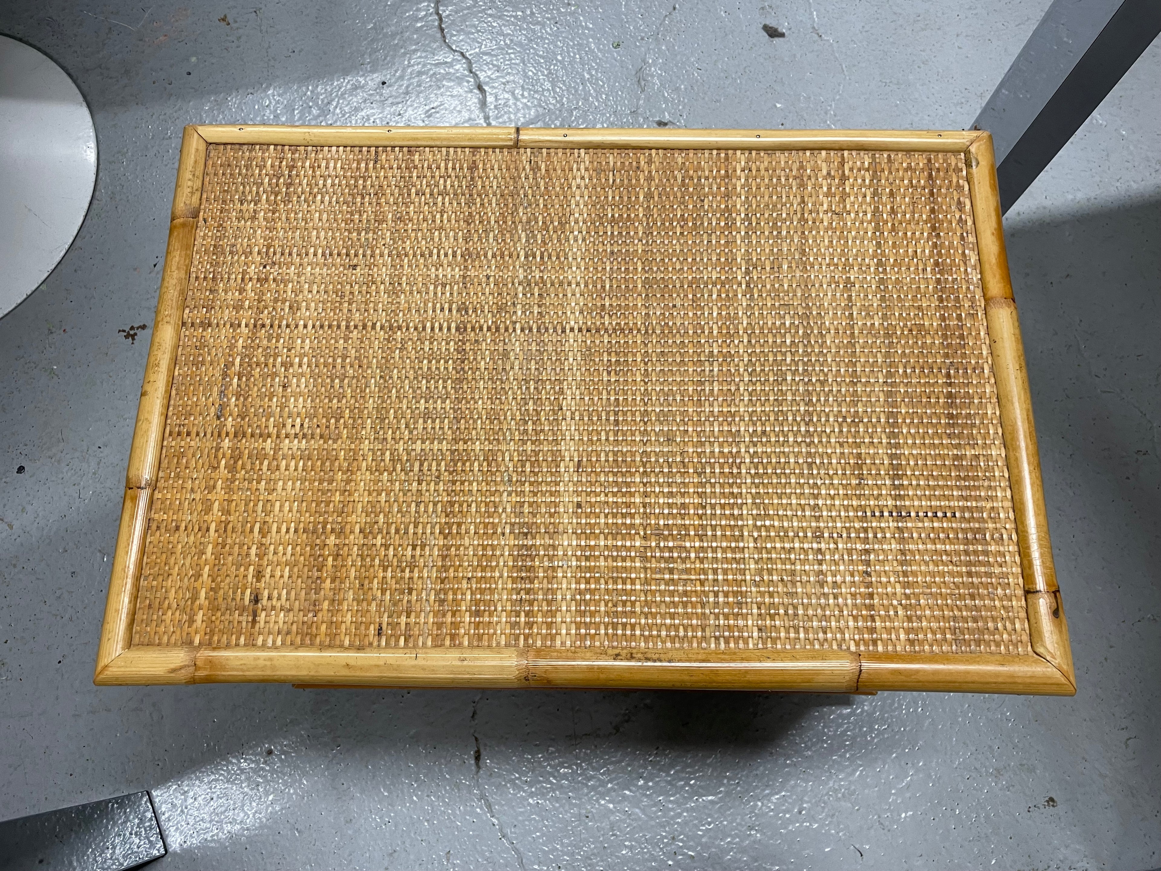 Chevet / Table de nuit en bambou Maison Dal Vera Italie 1970