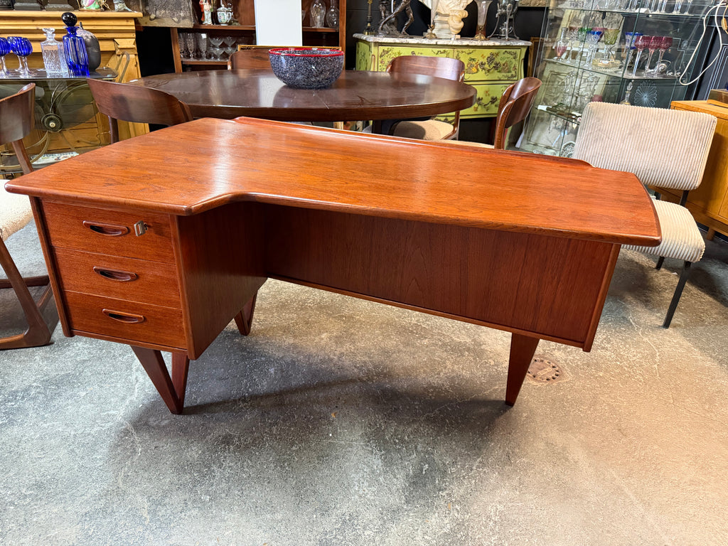 BUREAU BOOMERANG DOUBLE FACE PAR GORAN STRAND CIRCA 1960 SUÈDE