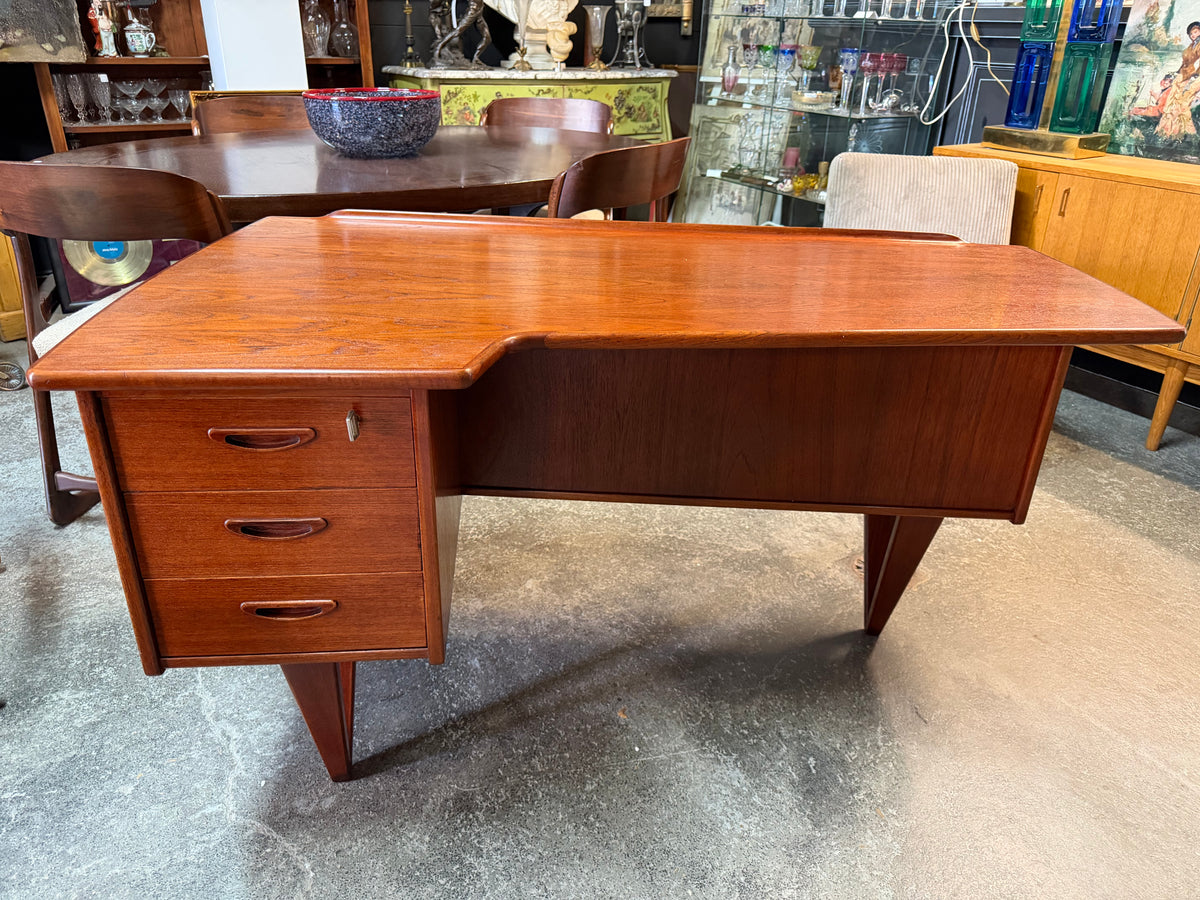 BUREAU BOOMERANG DOUBLE FACE PAR GORAN STRAND CIRCA 1960 SUÈDE