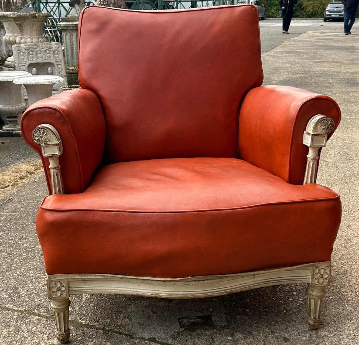 Paire de fauteuils bergères style néoclassique maison Jansen vers 1950