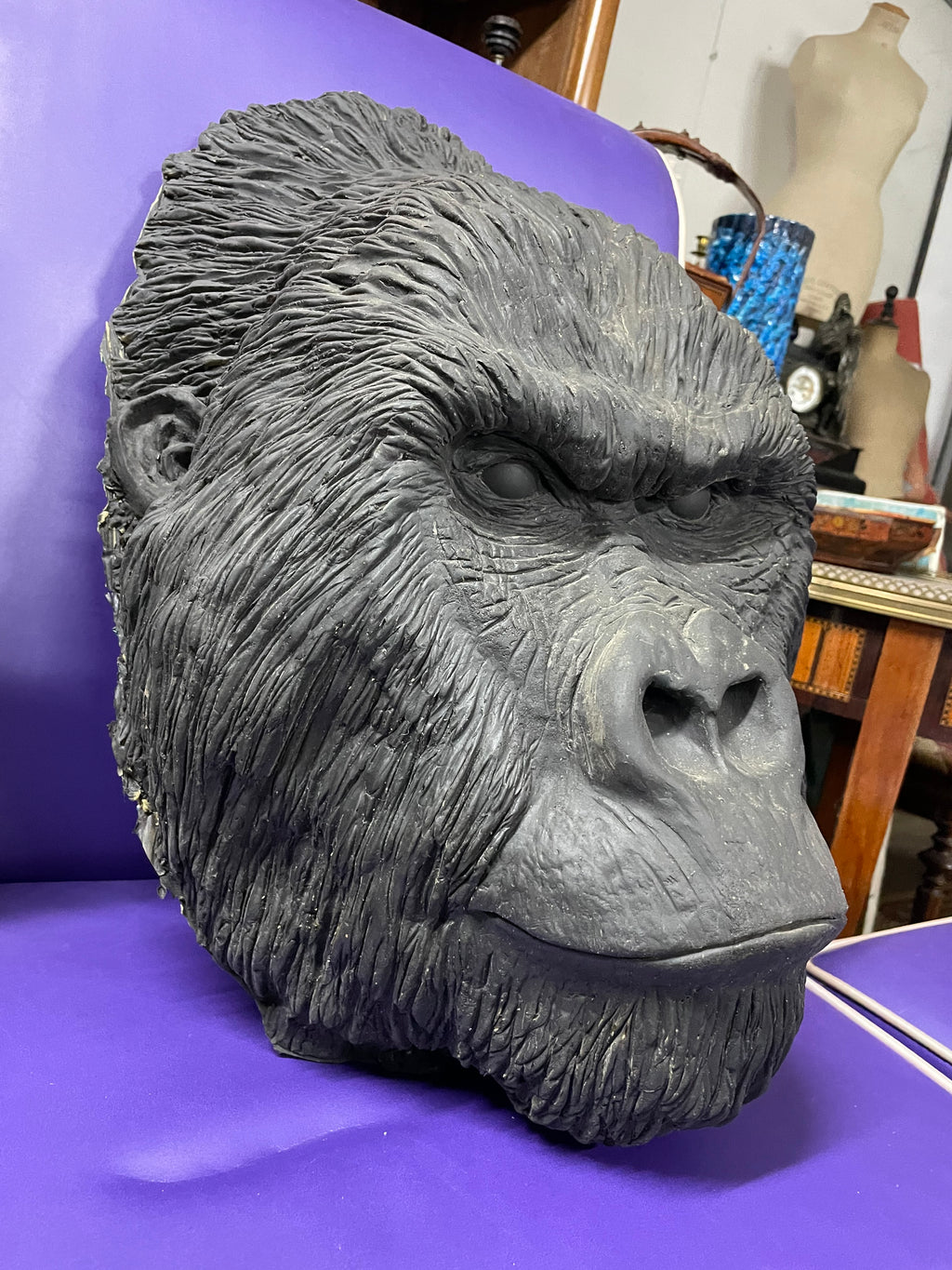 Tête de singe en mousse Décoration murale