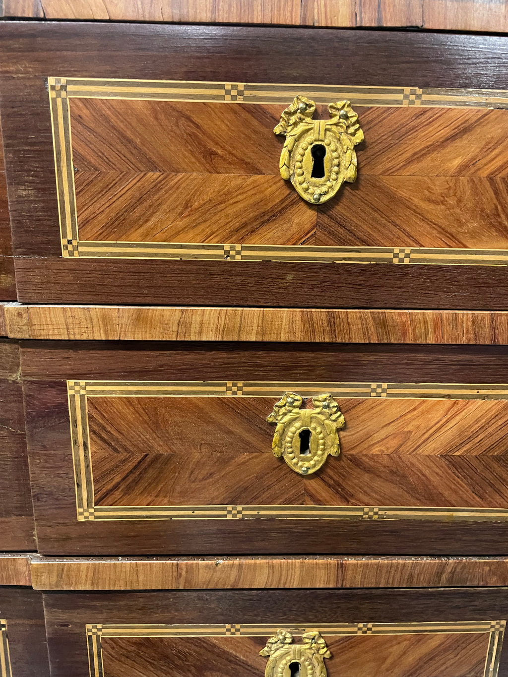 Commode D’époque Transition En Marqueterie Estampillée L Boudin