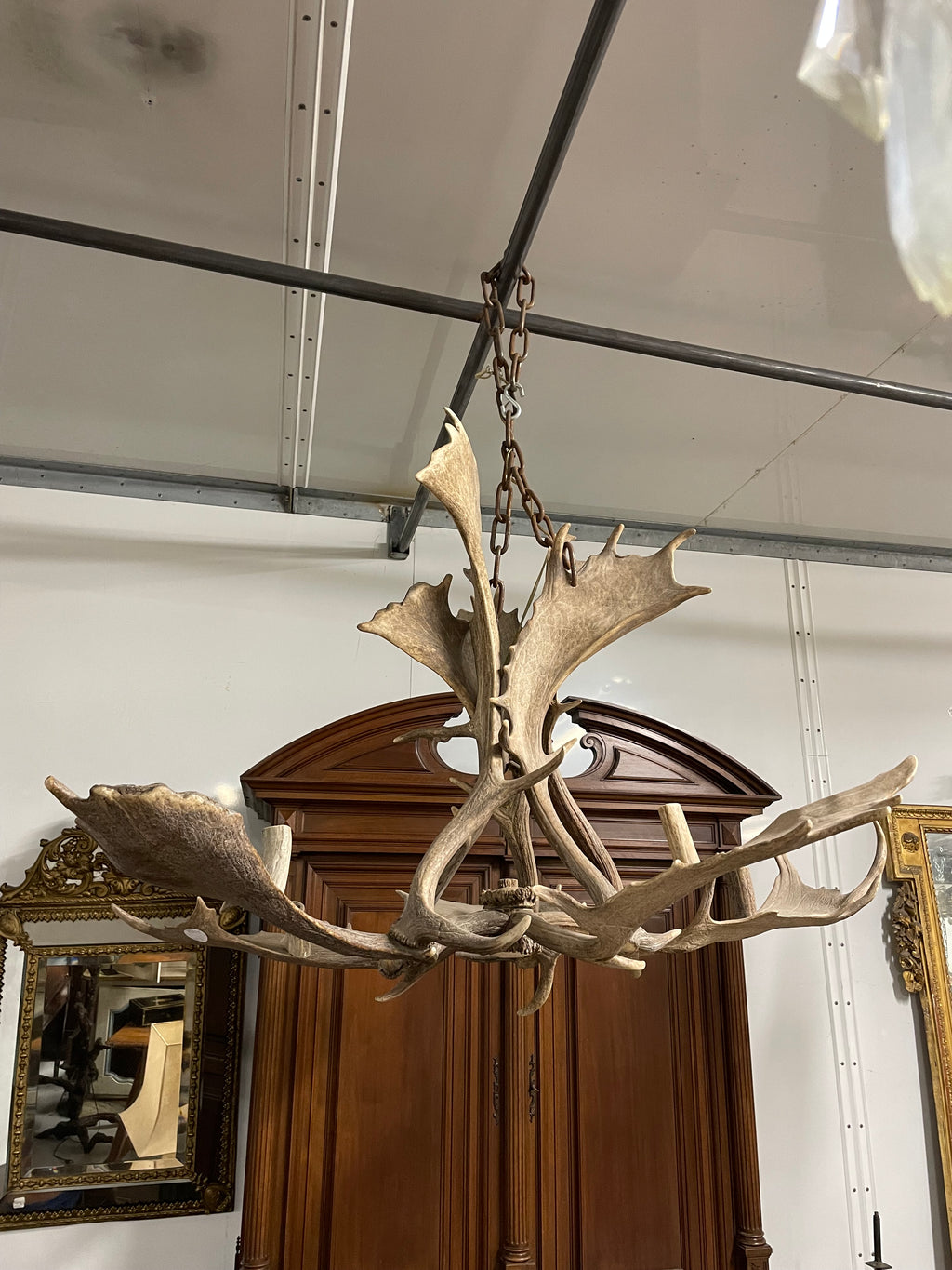 Lustre en bois d’élan