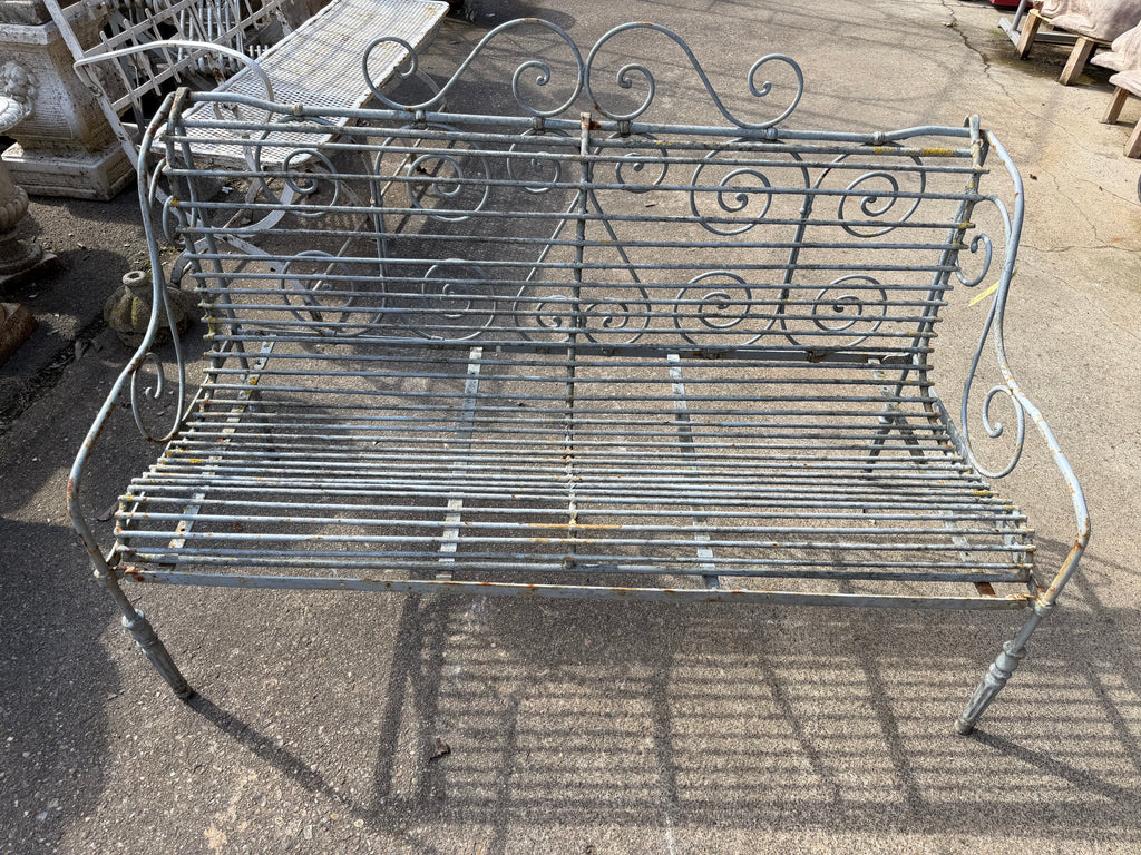 Banc de jardin en fer forgé époque fin 19ème