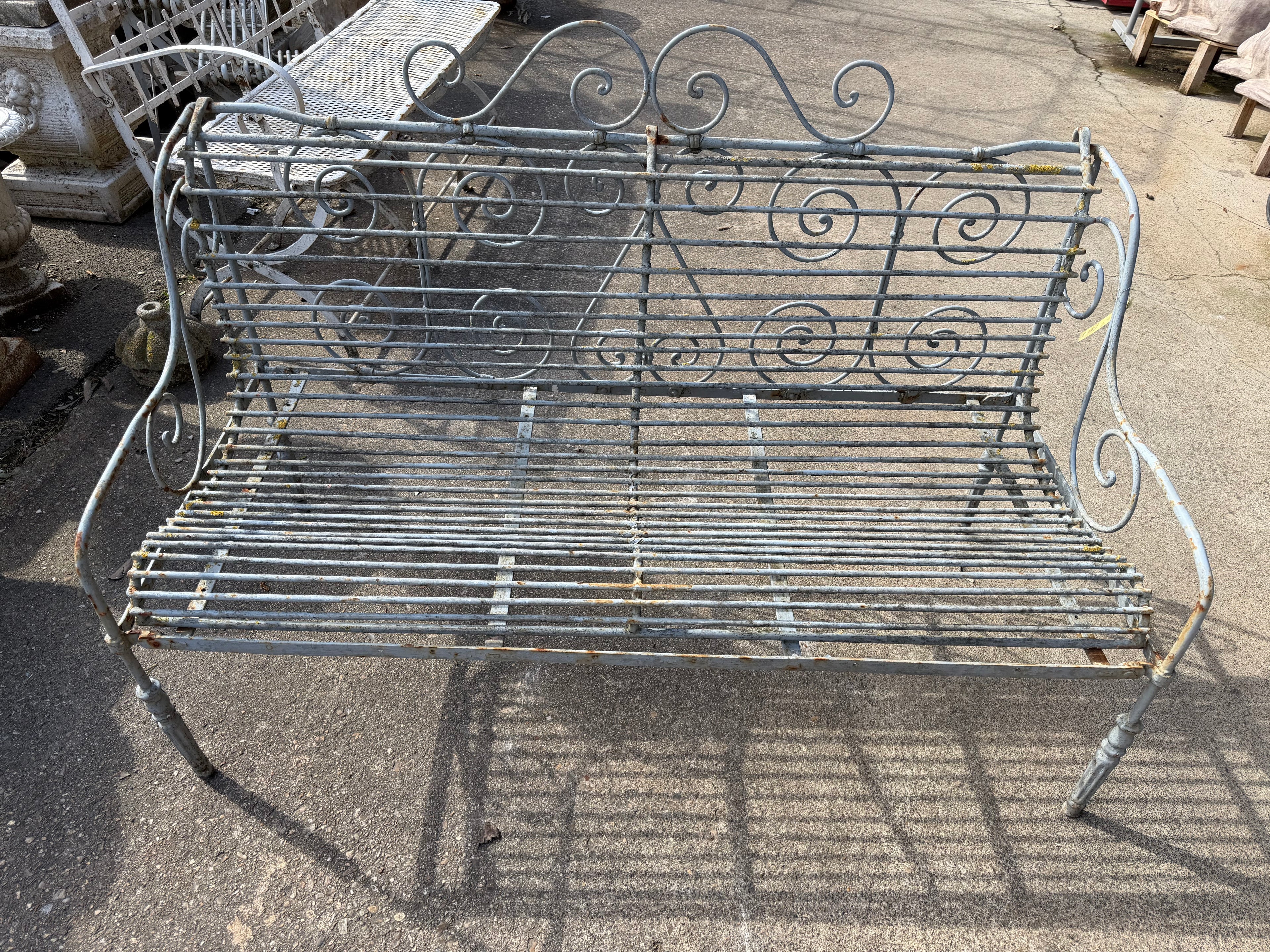 Banc de jardin en fer forgé époque fin 19ème