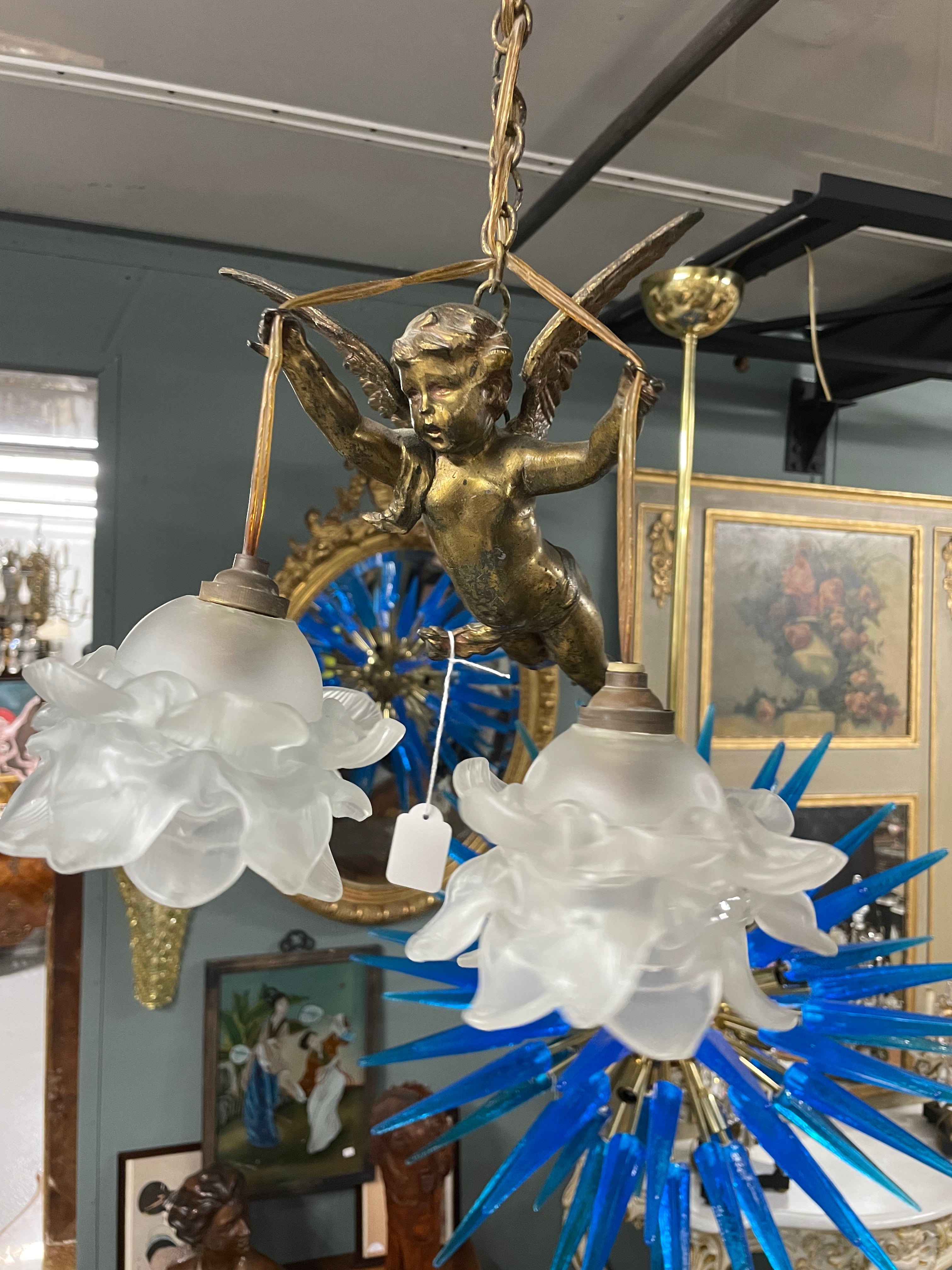 Suspension 1900 ange doré