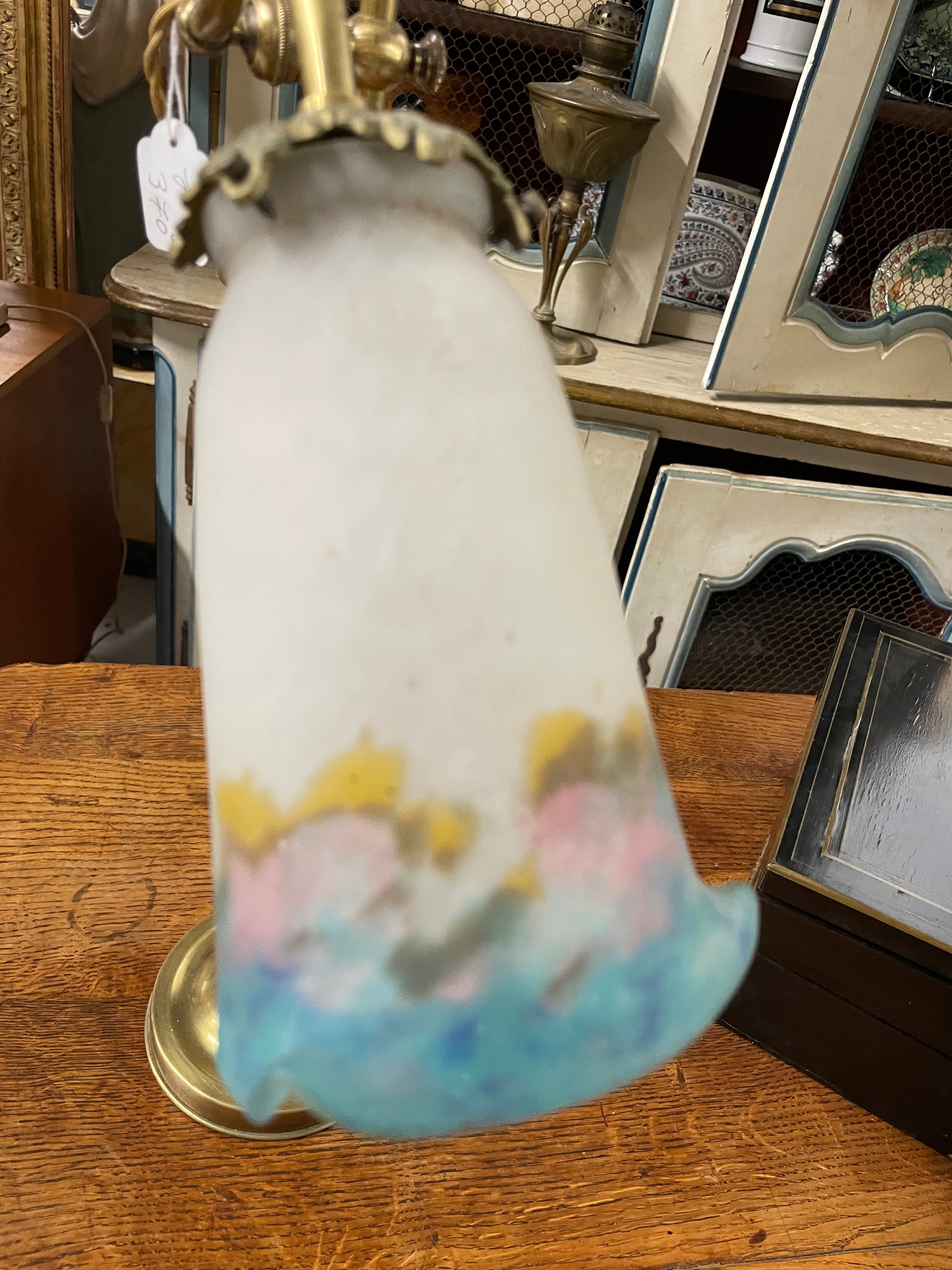 Lampe art déco pâte de verre Muller Frères Lunéville