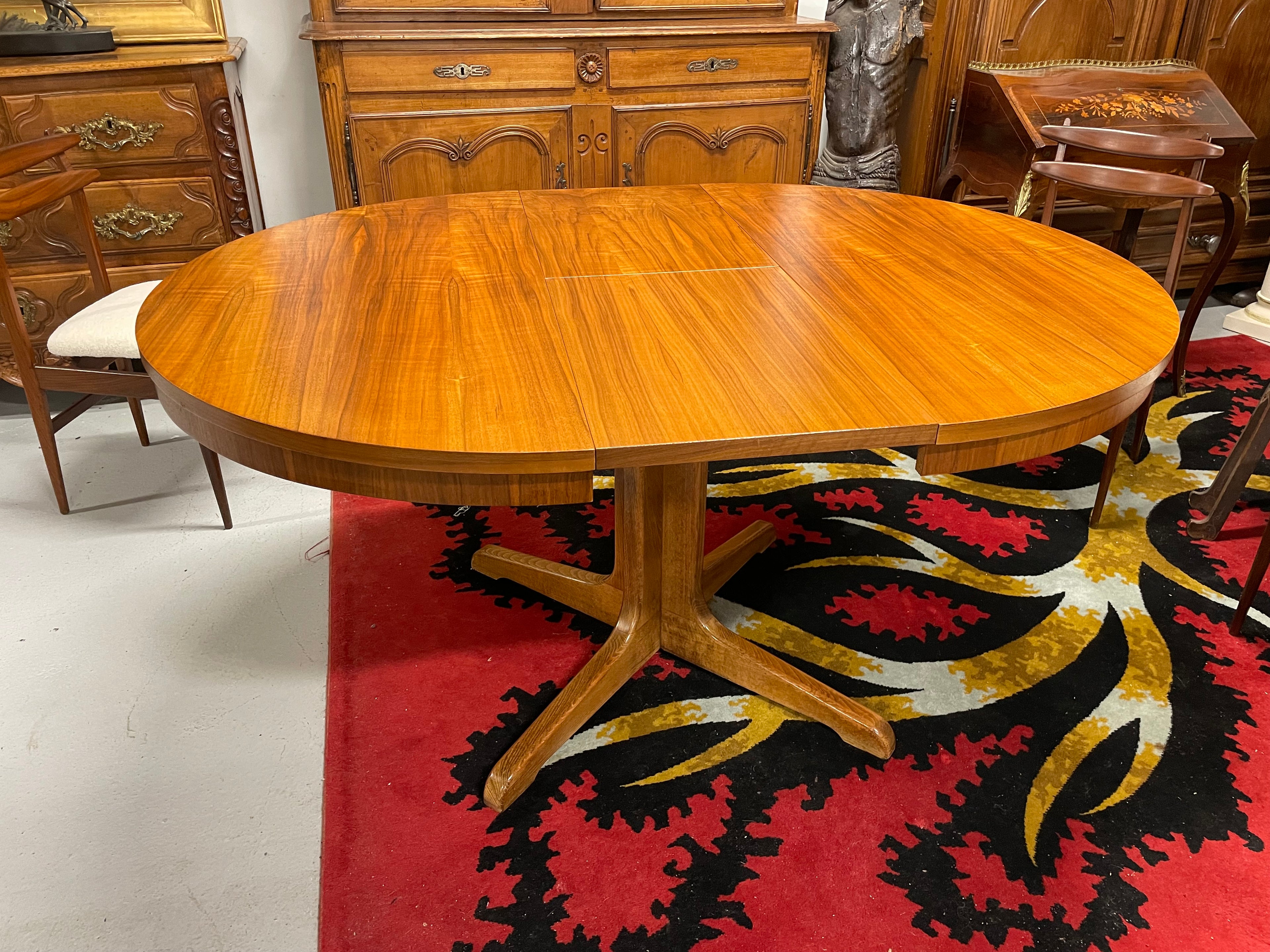 Table ronde Baumann à allonge centrale 115 cm