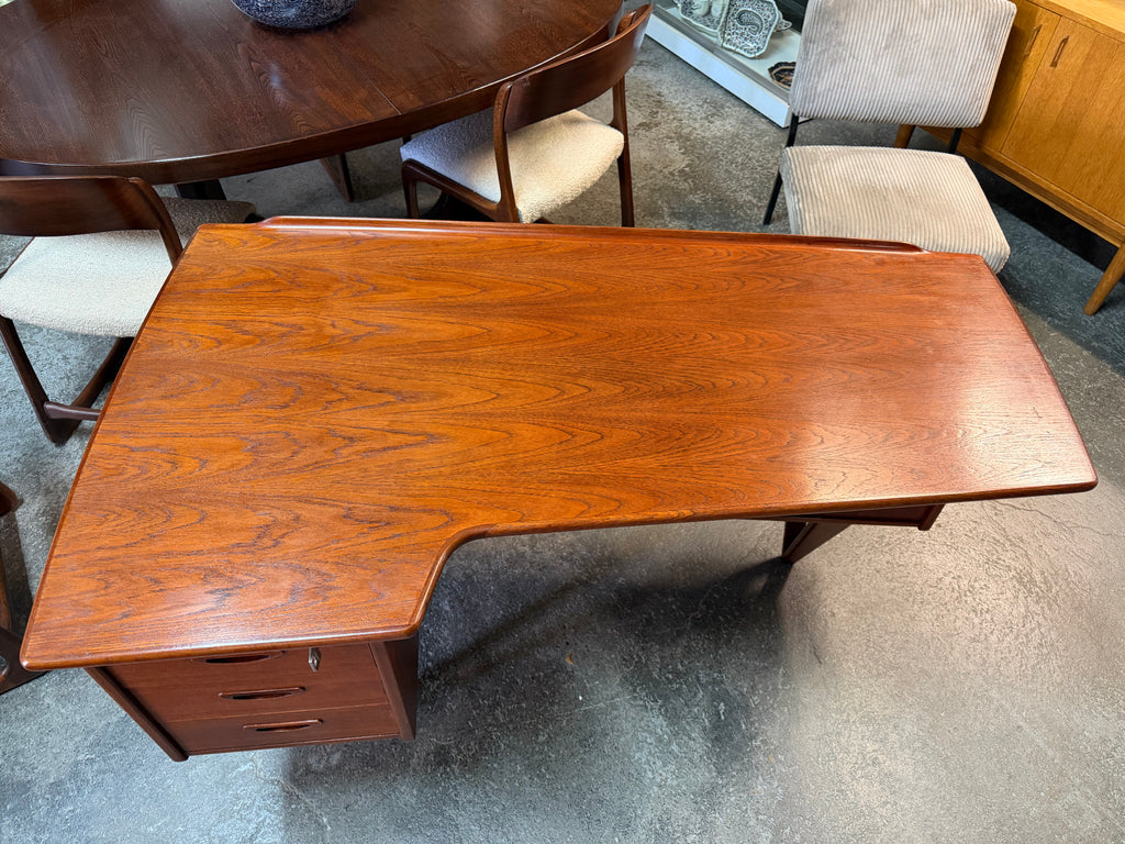 BUREAU BOOMERANG DOUBLE FACE PAR GORAN STRAND CIRCA 1960 SUÈDE