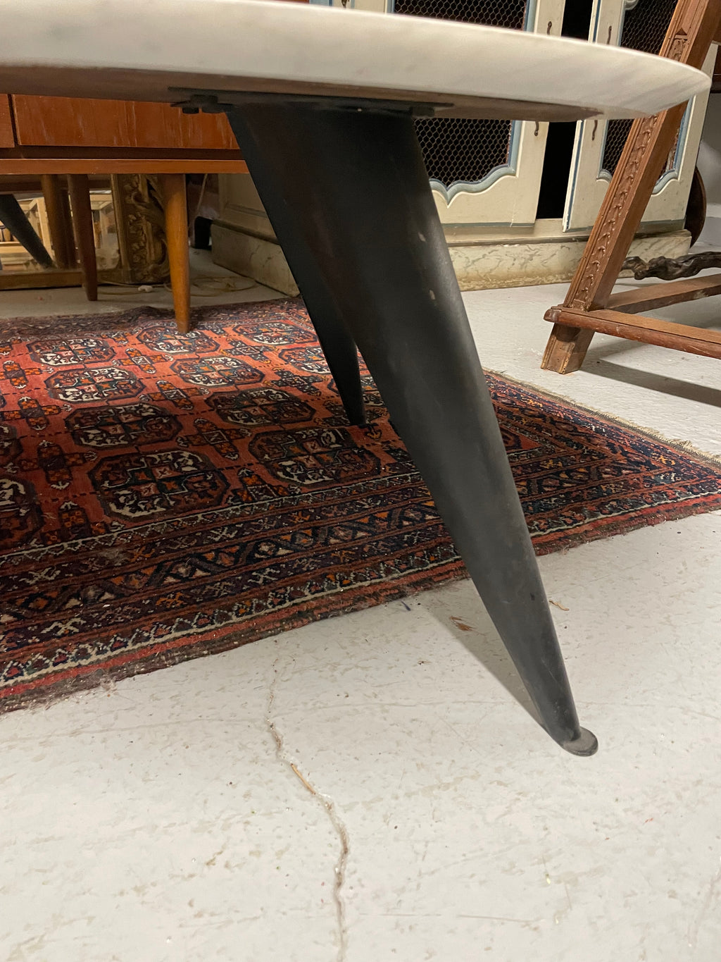 Table basse haricot ou virgule marbre de carrare