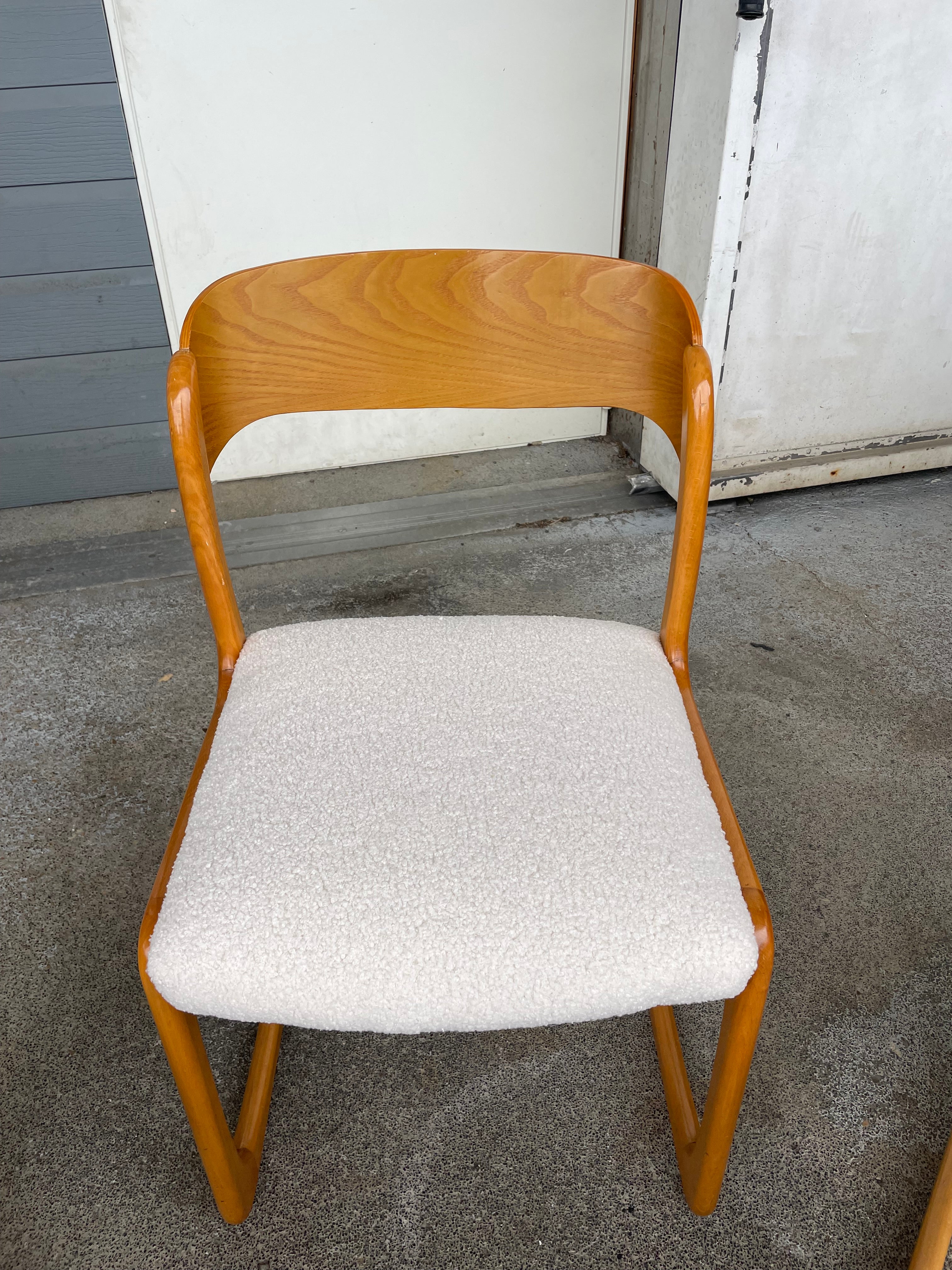Set de 4 chaises Baumann Modèle Traîneau Luge