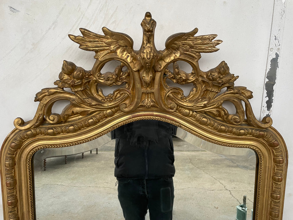 Grand Miroir Doré Napoléon III 165 X 92 Cm
