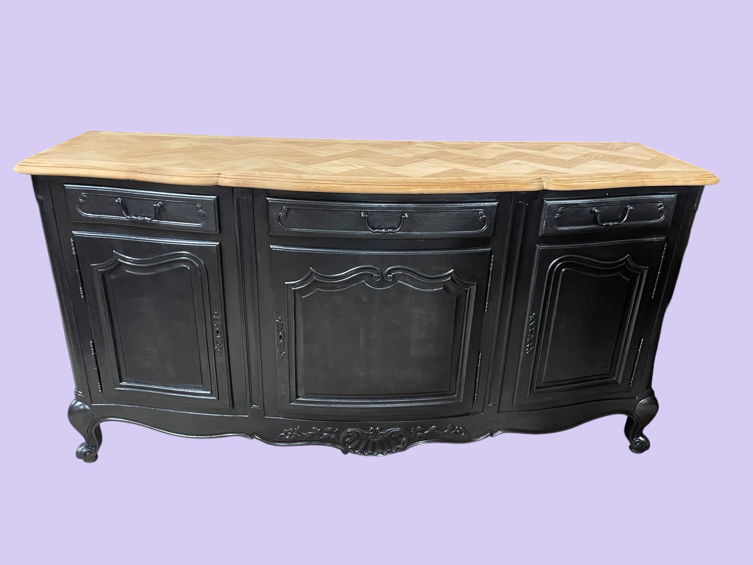 Enfilade style Louis XV merisier