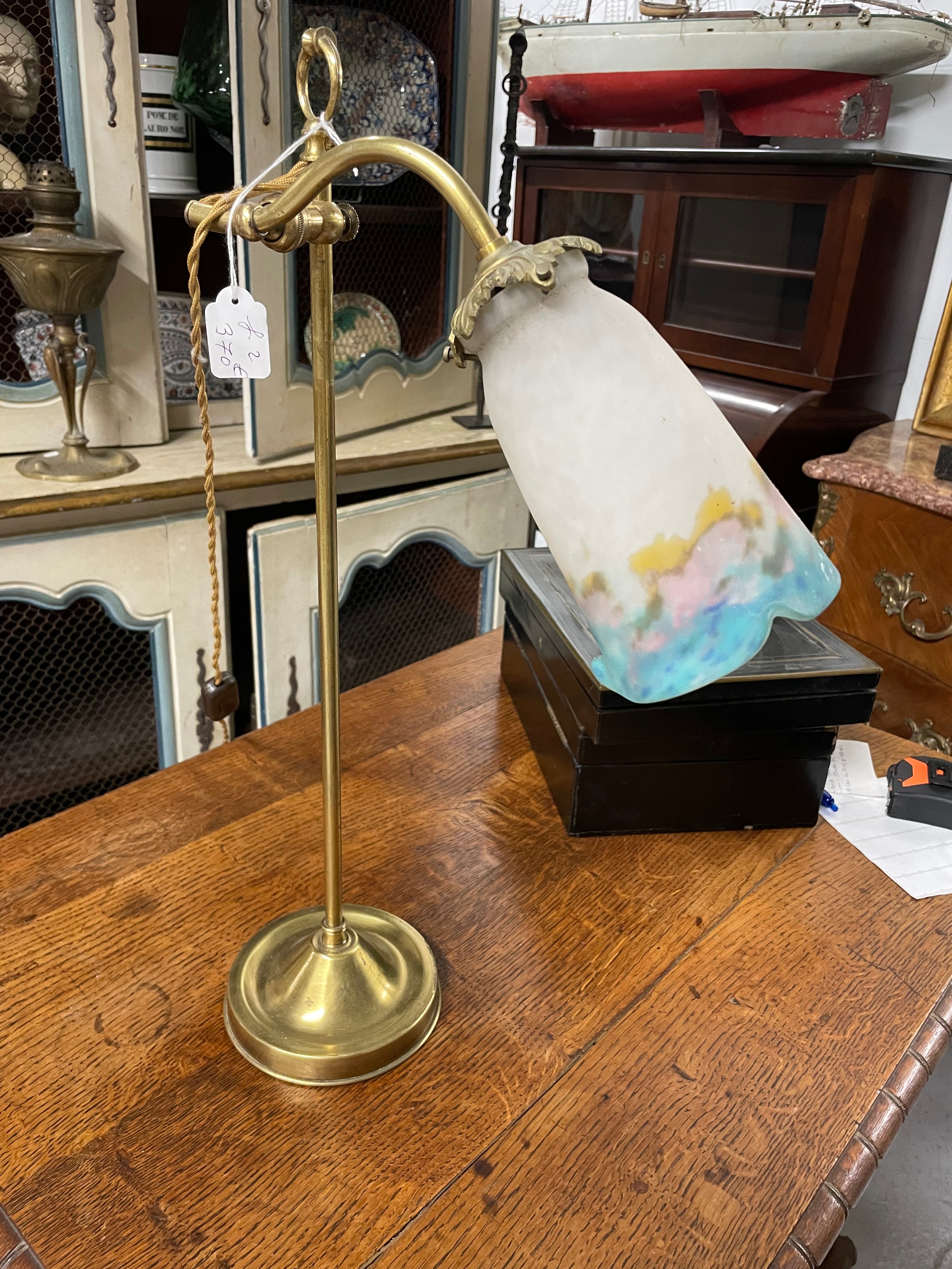 Lampe art déco pâte de verre Muller Frères Lunéville