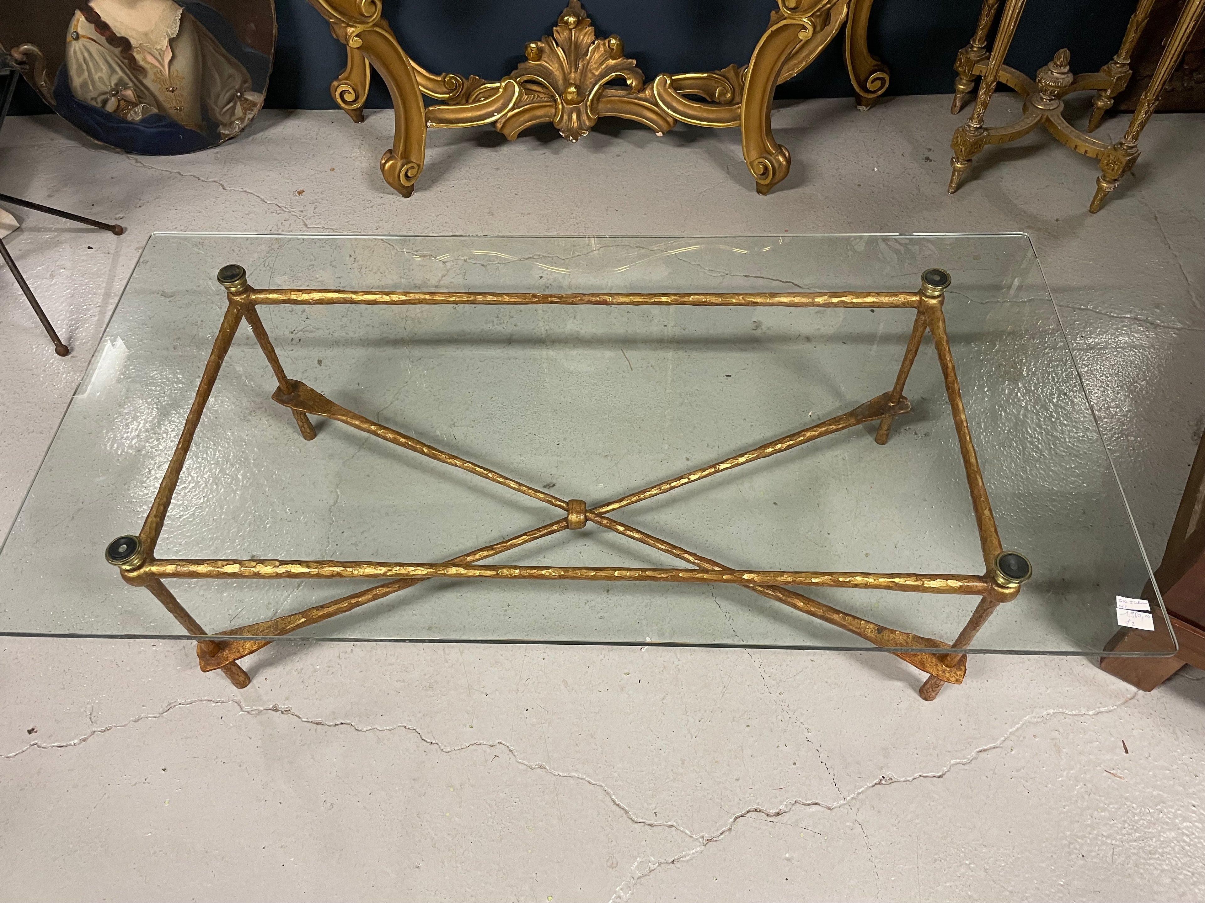 Table basse Félix Agostini Bronze doré vers 1970