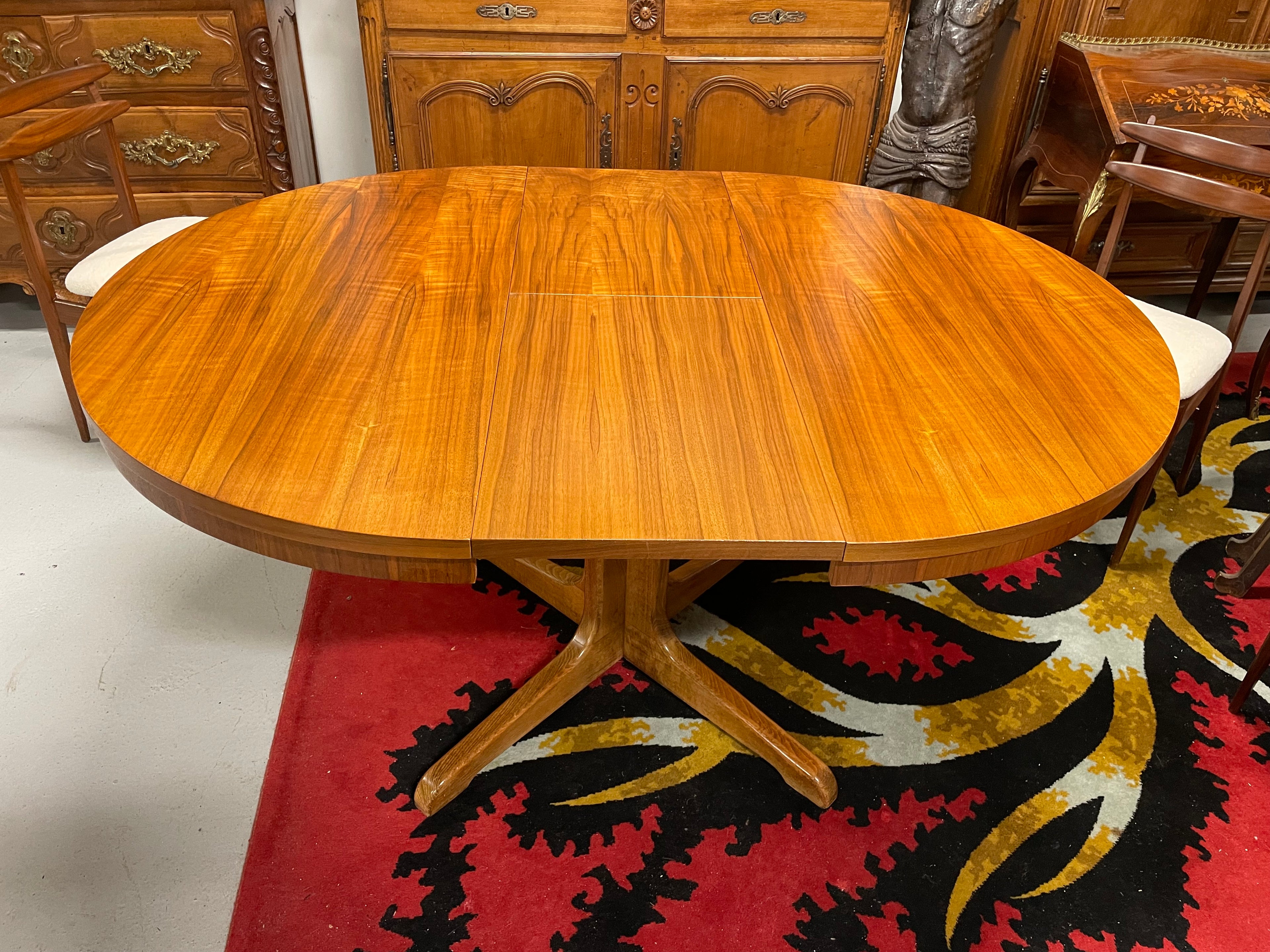 Table ronde Baumann à allonge centrale 115 cm
