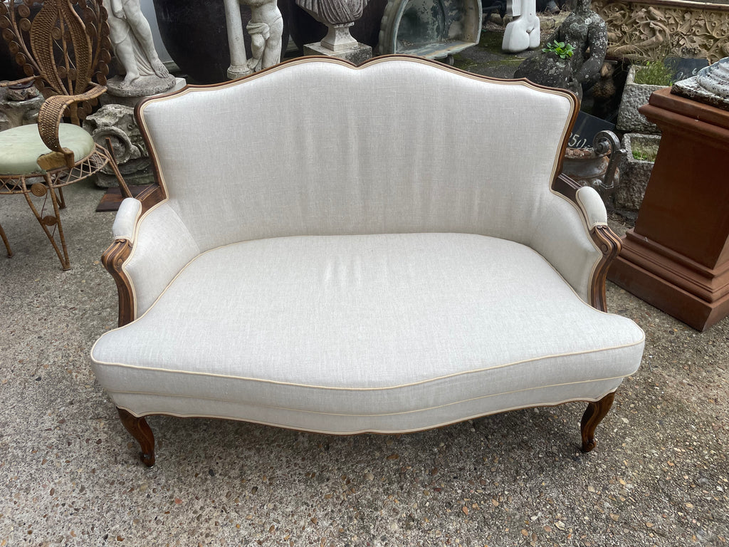 Banquette Style Louis XV Blanc Cassé