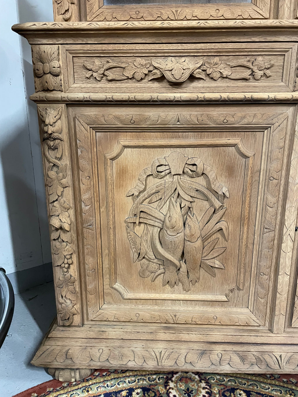 Buffet deux corps Henri II Chêne Sablé