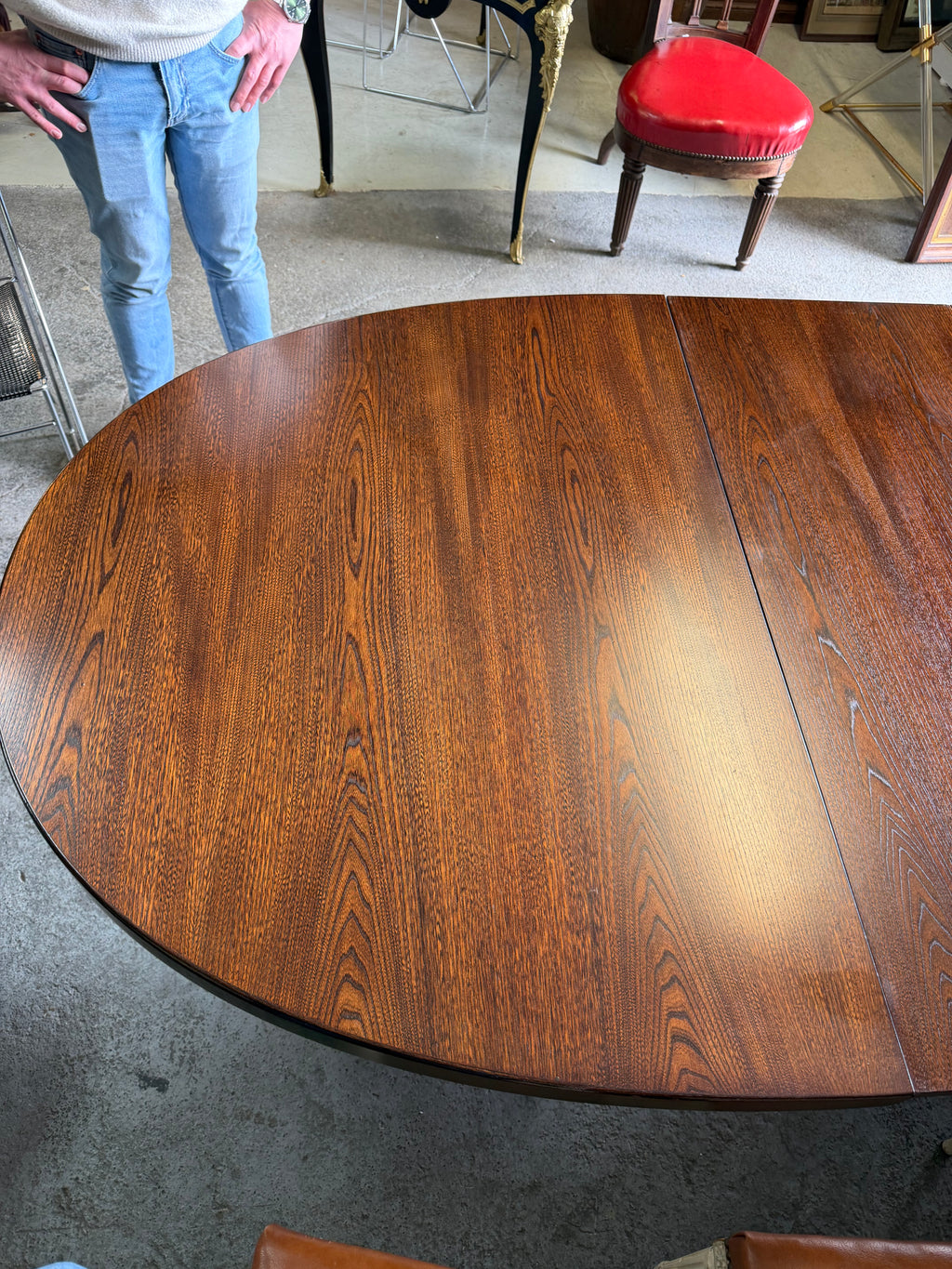 Grande table ovale Baumann circa 1960
