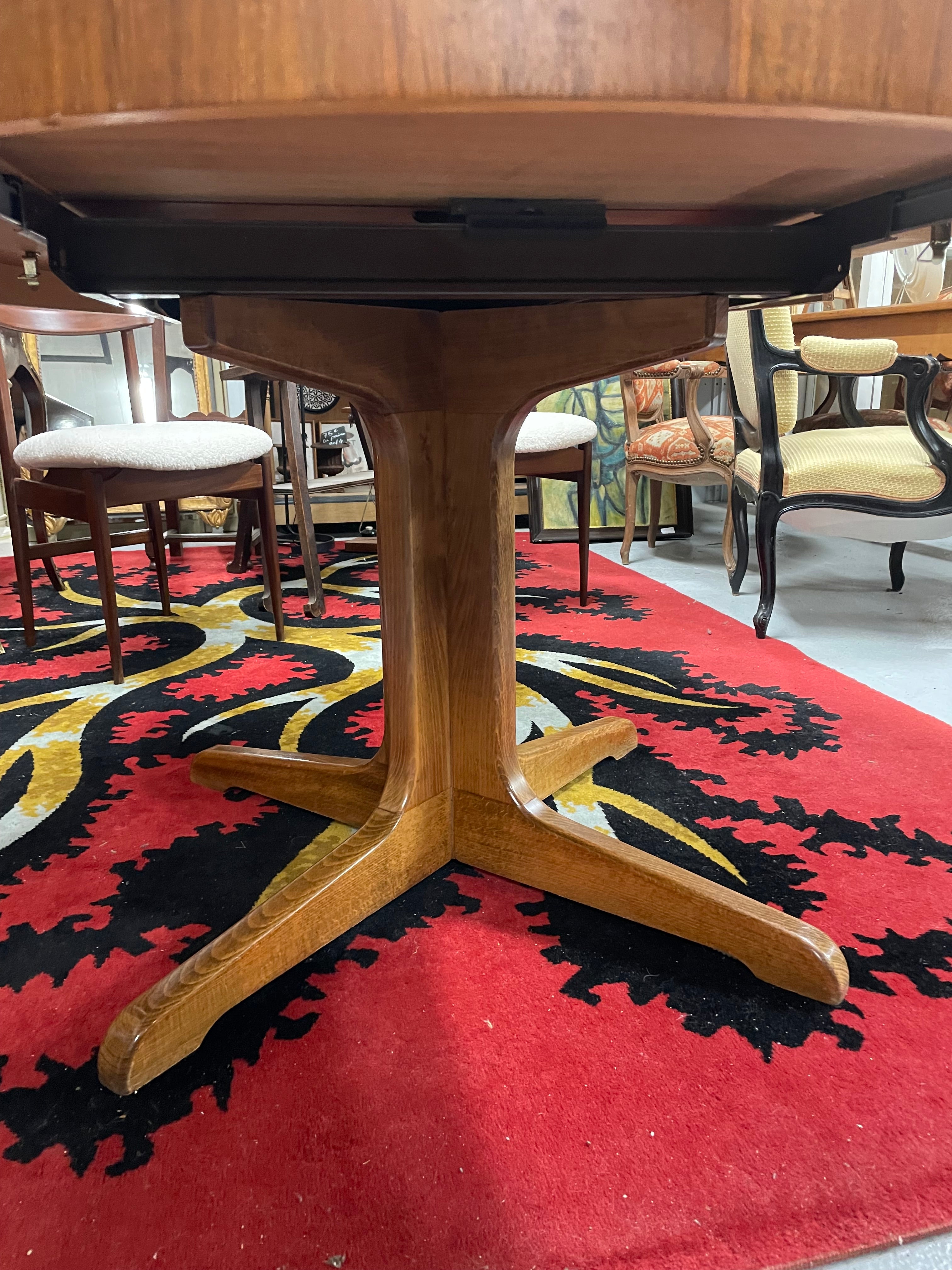 Table ronde Baumann à allonge centrale 115 cm