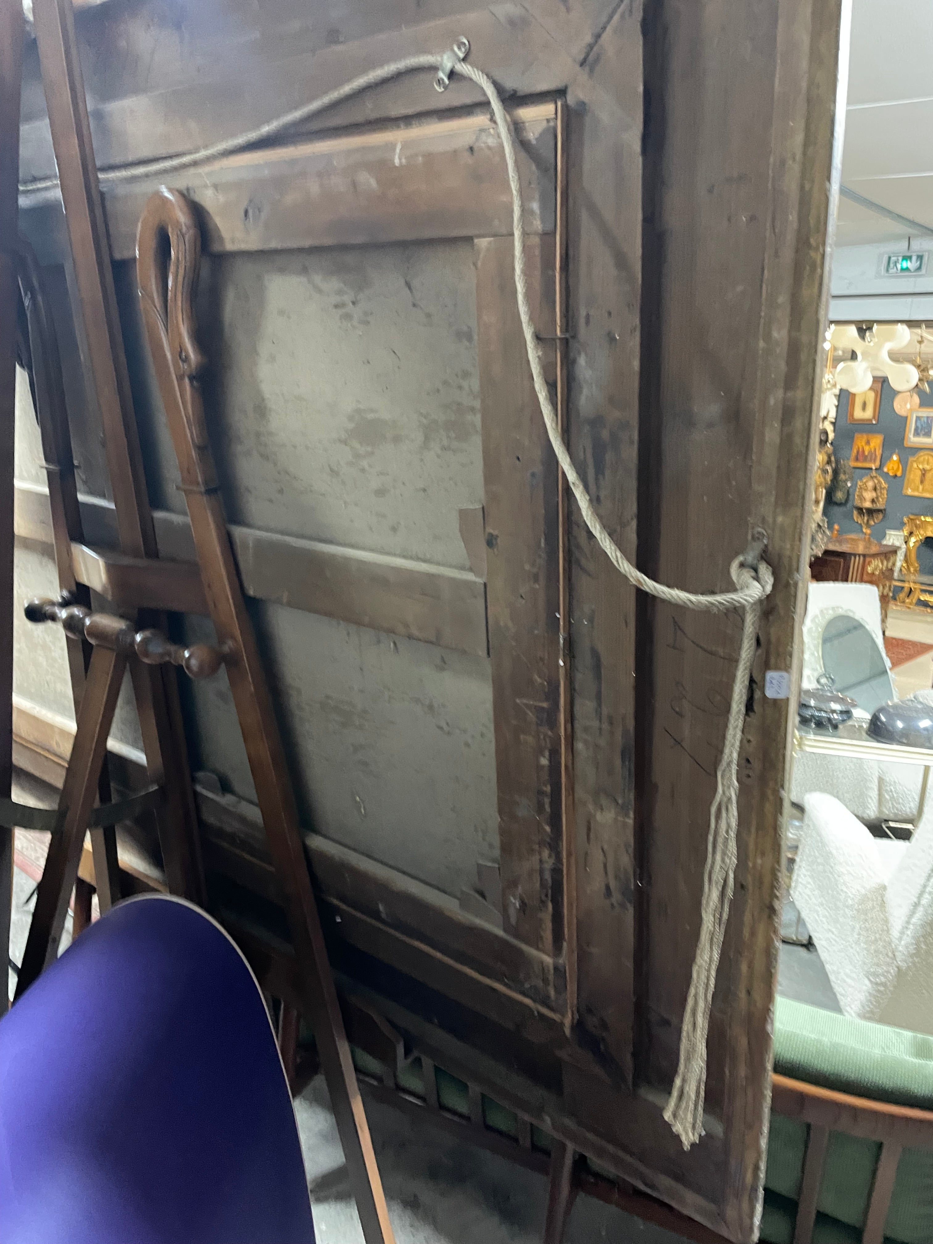 Monumental tableau huile sur toile Chasse à courre époque fin XIXème