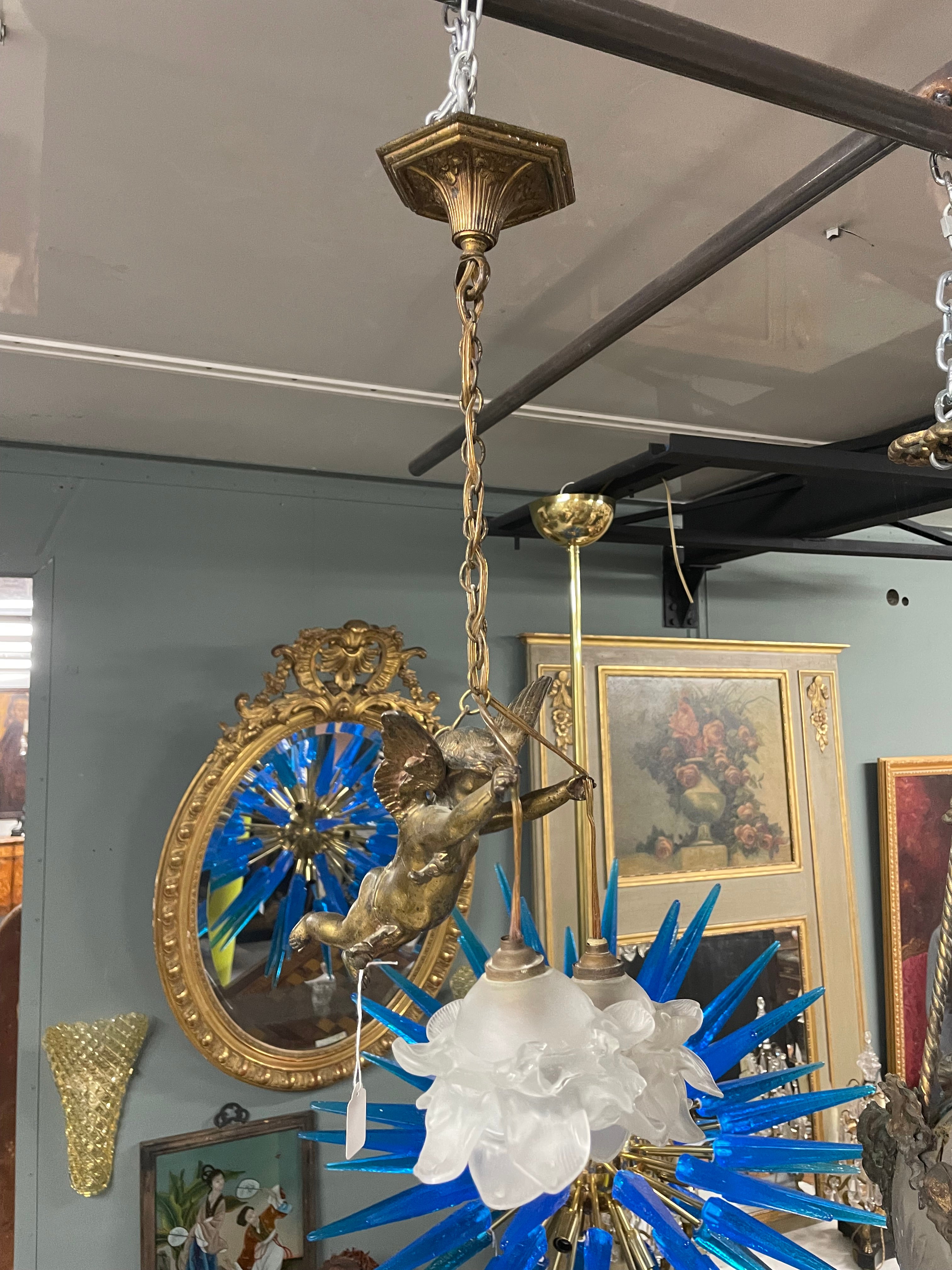 Suspension 1900 ange doré