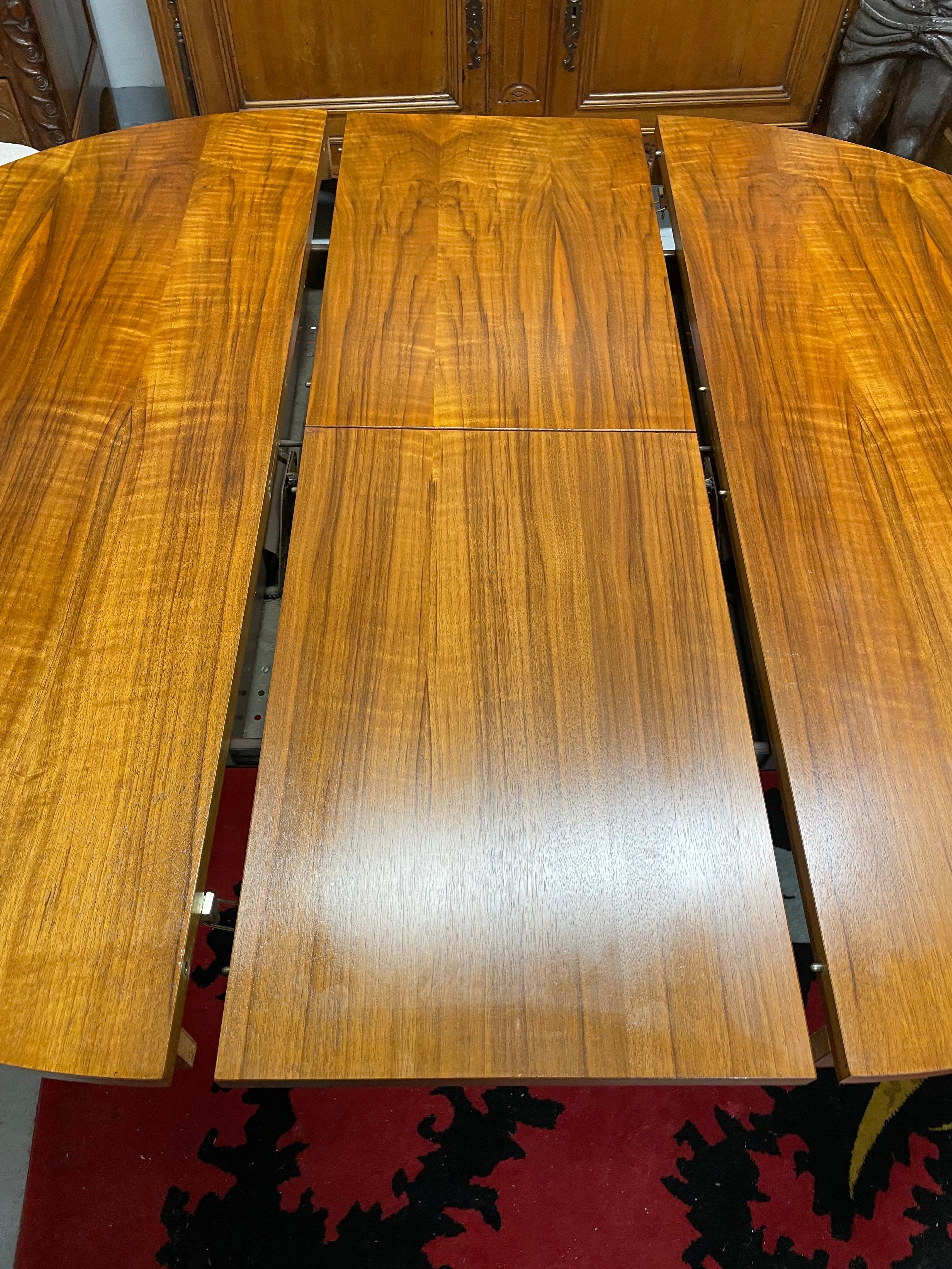 Table ronde Baumann à allonge centrale 115 cm