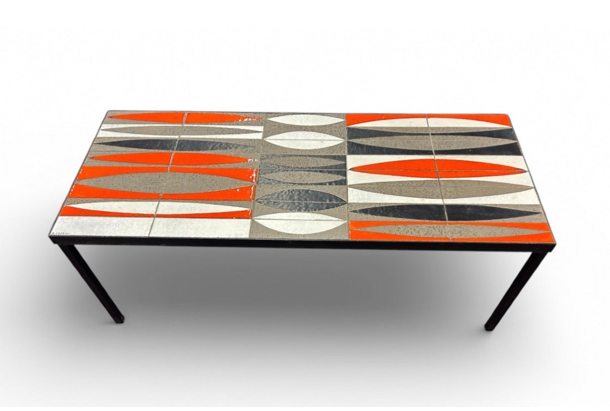 TABLE BASSE NAVETTES DE ROGER CAPRON VALLAURIS FRANCE ANNÉES 1960