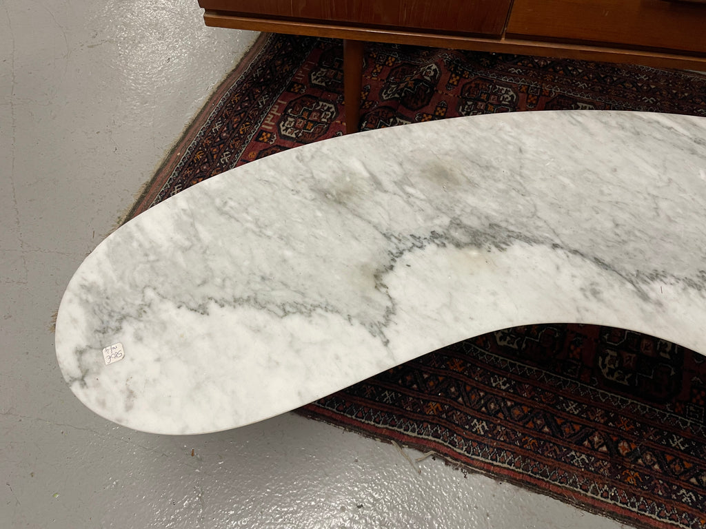 Table basse haricot ou virgule marbre de carrare