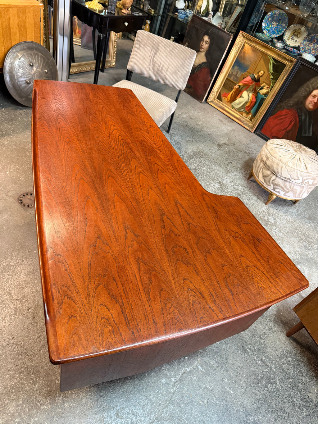 BUREAU BOOMERANG DOUBLE FACE PAR GORAN STRAND CIRCA 1960 SUÈDE