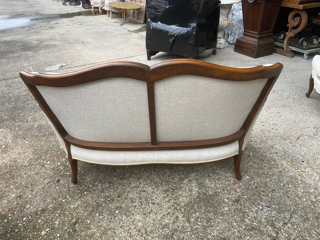 Banquette Style Louis XV Blanc Cassé