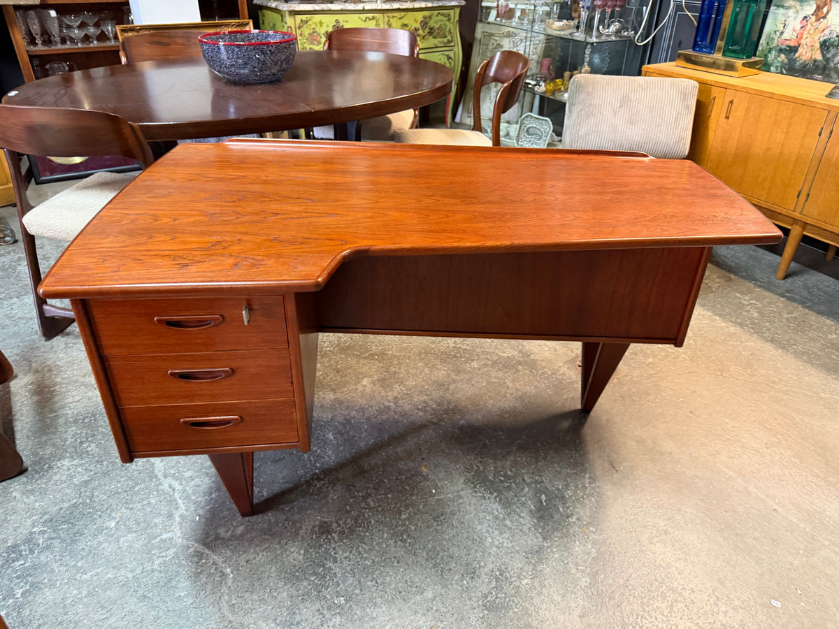 BUREAU BOOMERANG DOUBLE FACE PAR GORAN STRAND CIRCA 1960 SUÈDE