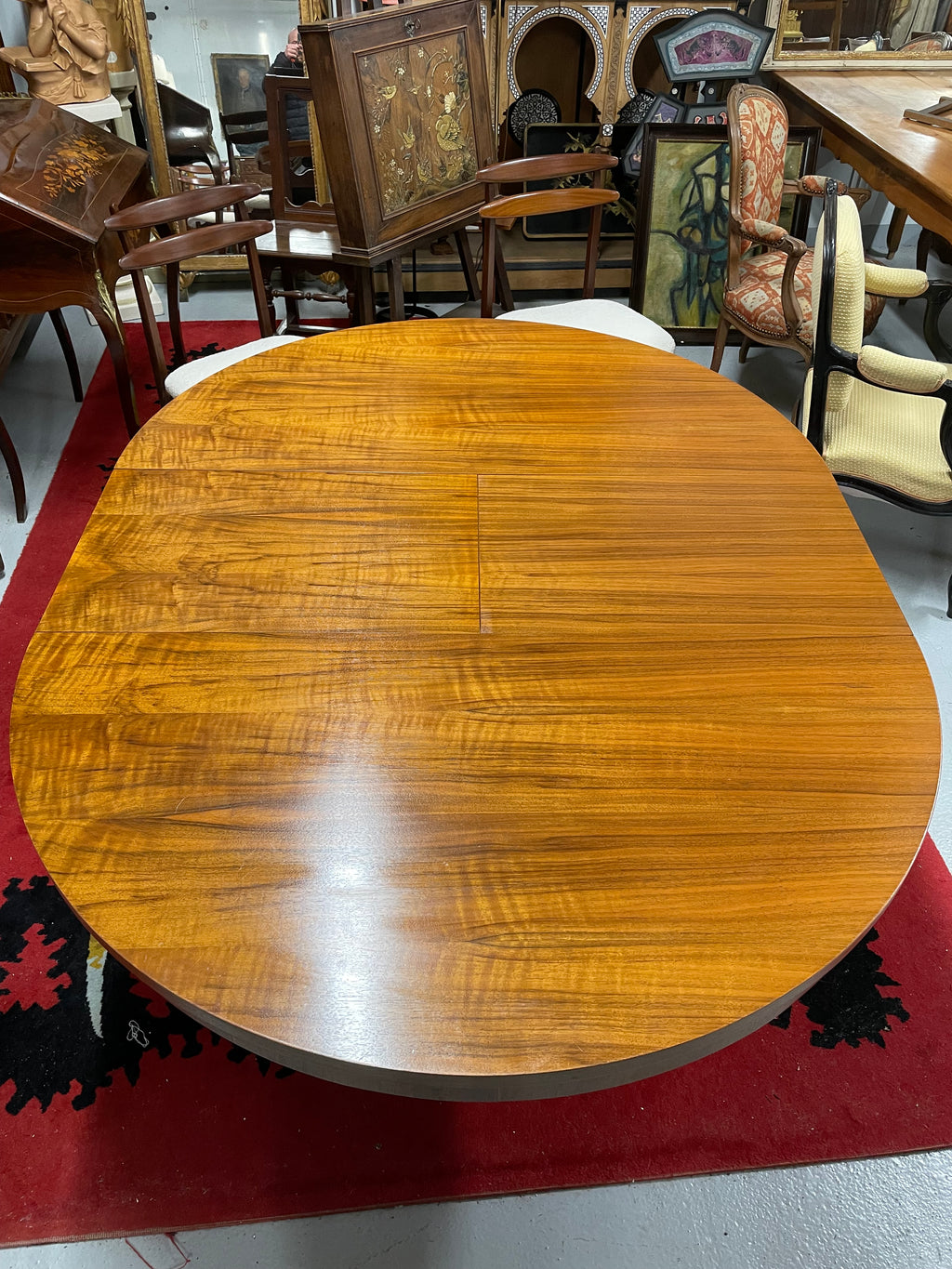 Table ronde Baumann à allonge centrale 115 cm