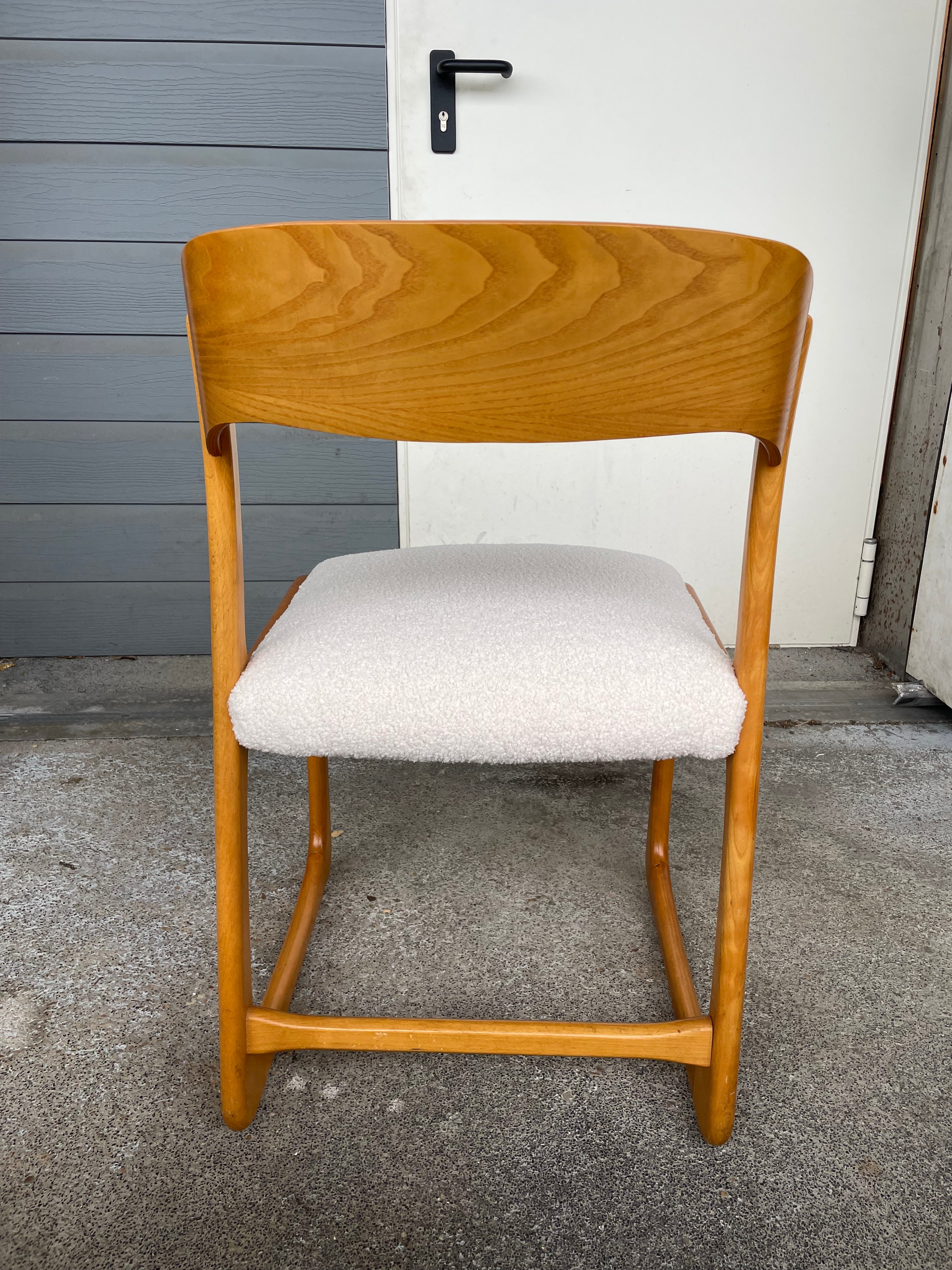 Set de 4 chaises Baumann Modèle Traîneau Luge