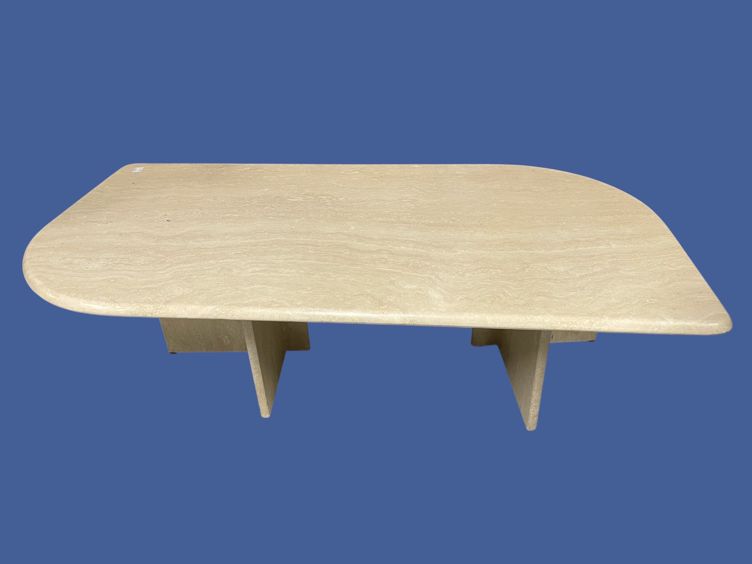 Table basse vintage en travertin