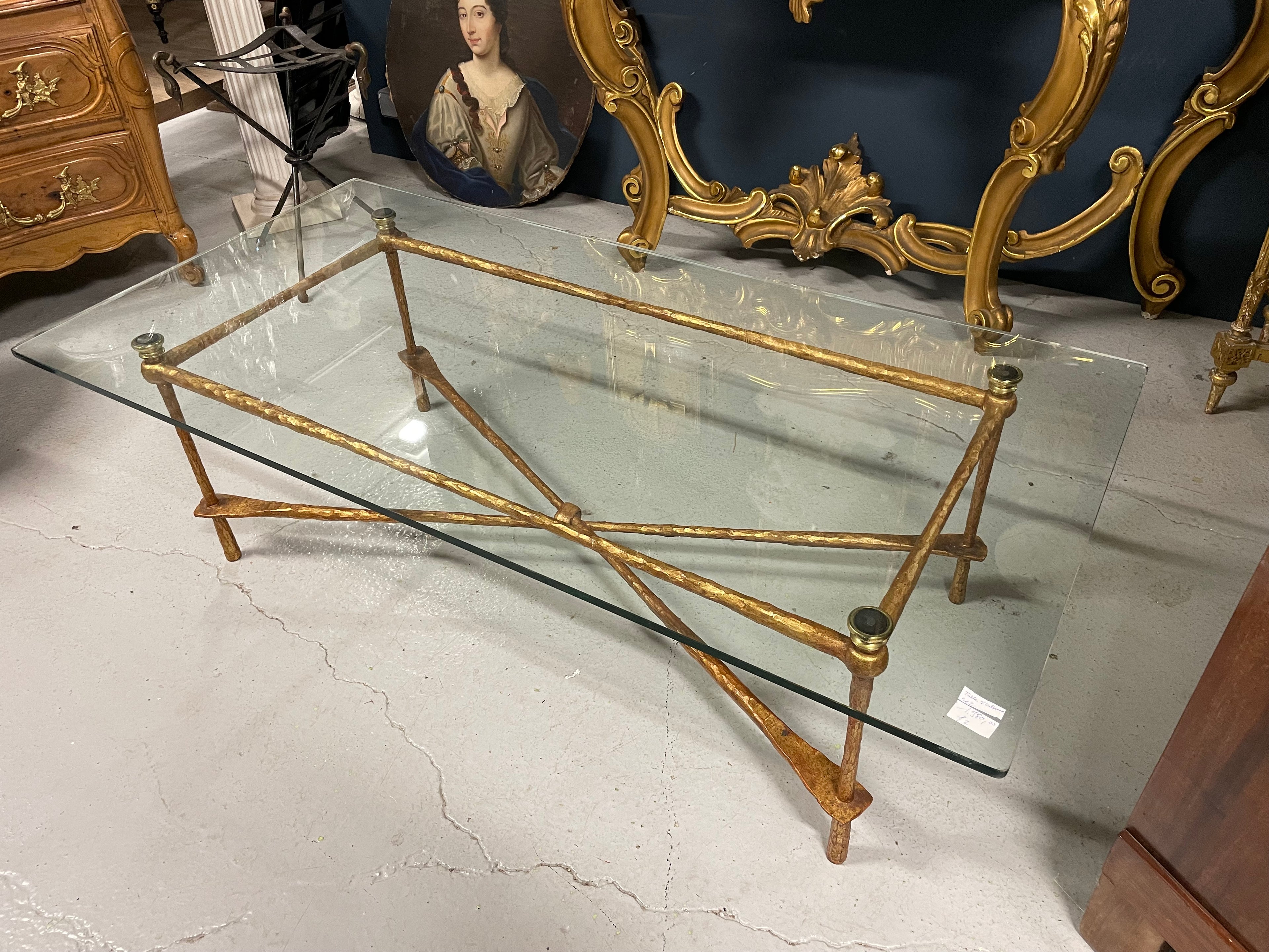 Table basse Félix Agostini Bronze doré vers 1970