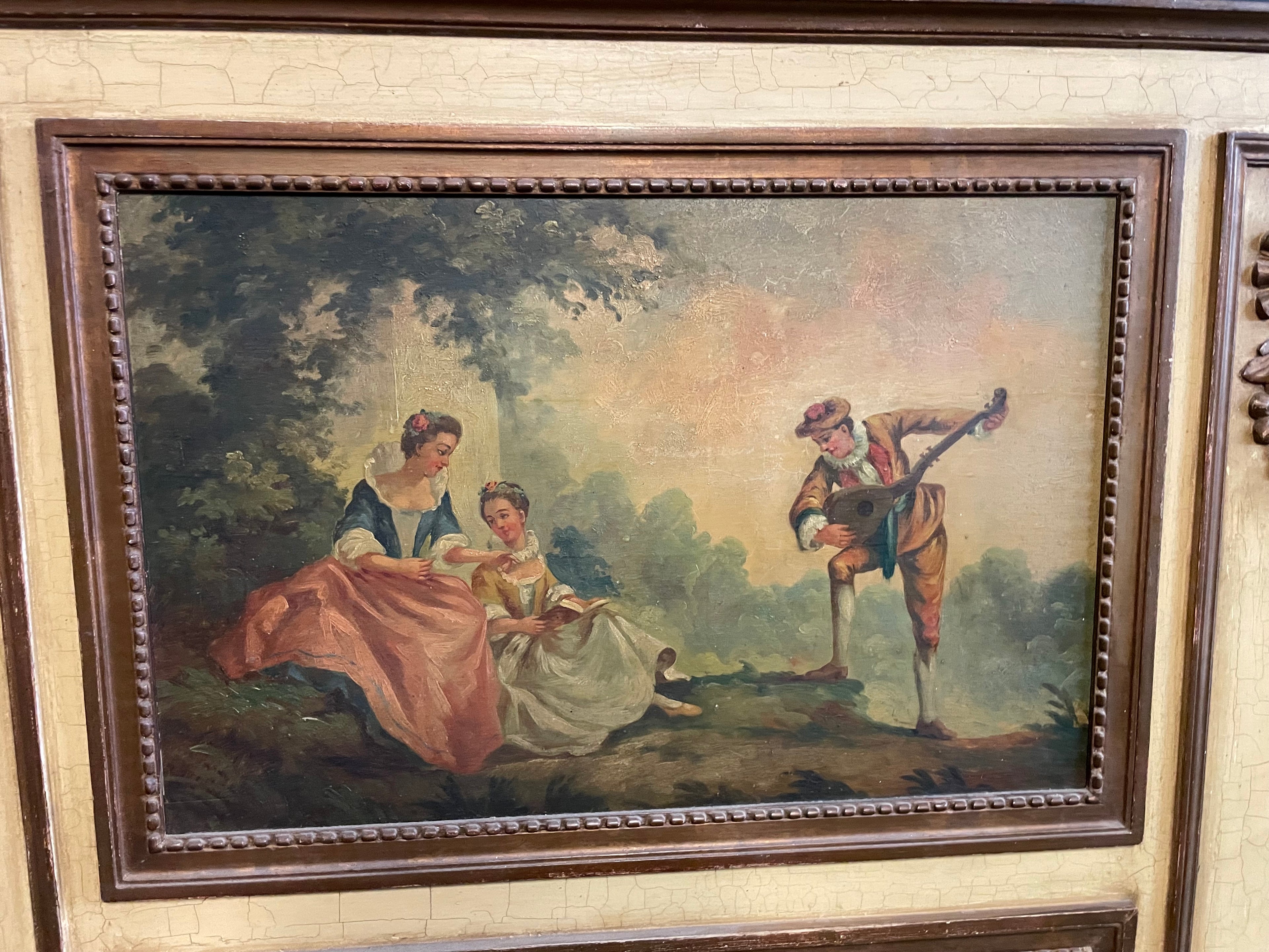 Trumeau - Miroir de cheminée de style Louis XVI
