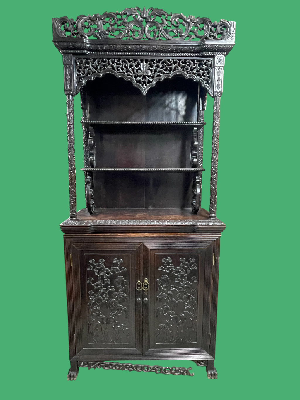 Meuble indochinois en bois exotique fin 19ème