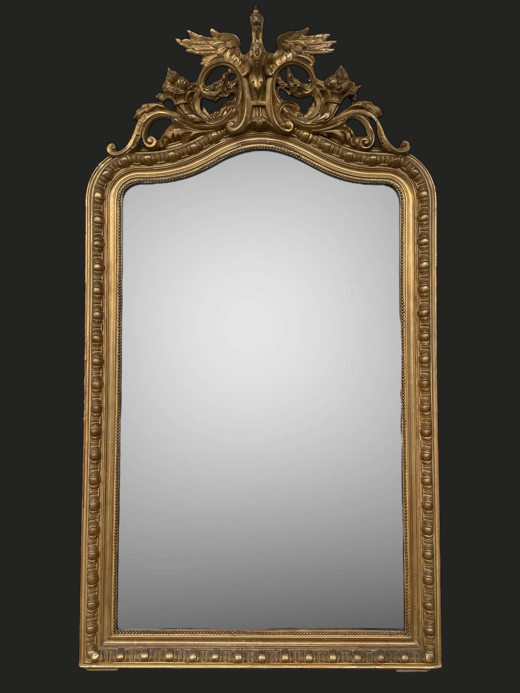 Grand Miroir Doré Napoléon III 165 X 92 Cm