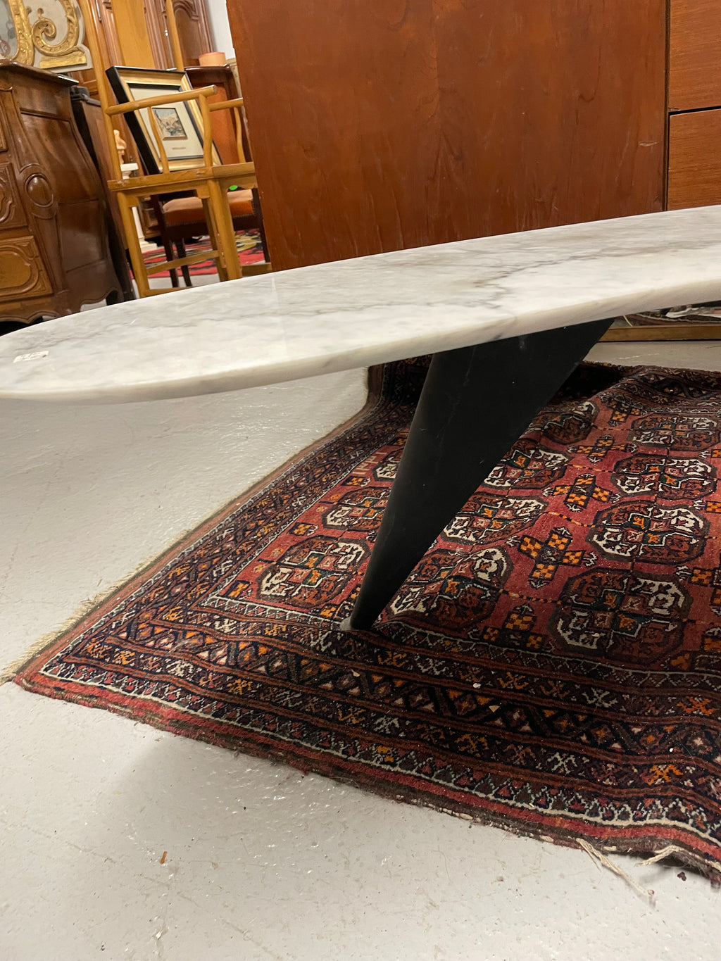 Table basse haricot ou virgule marbre de carrare