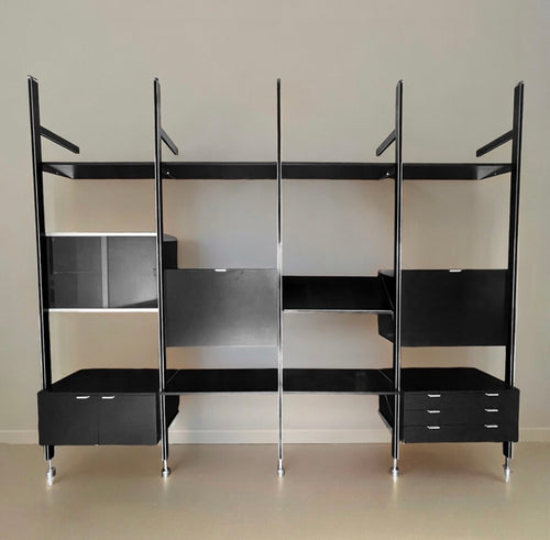 Bibliothèque Modulable George Nelson Pour Mobilier International Circa 1970