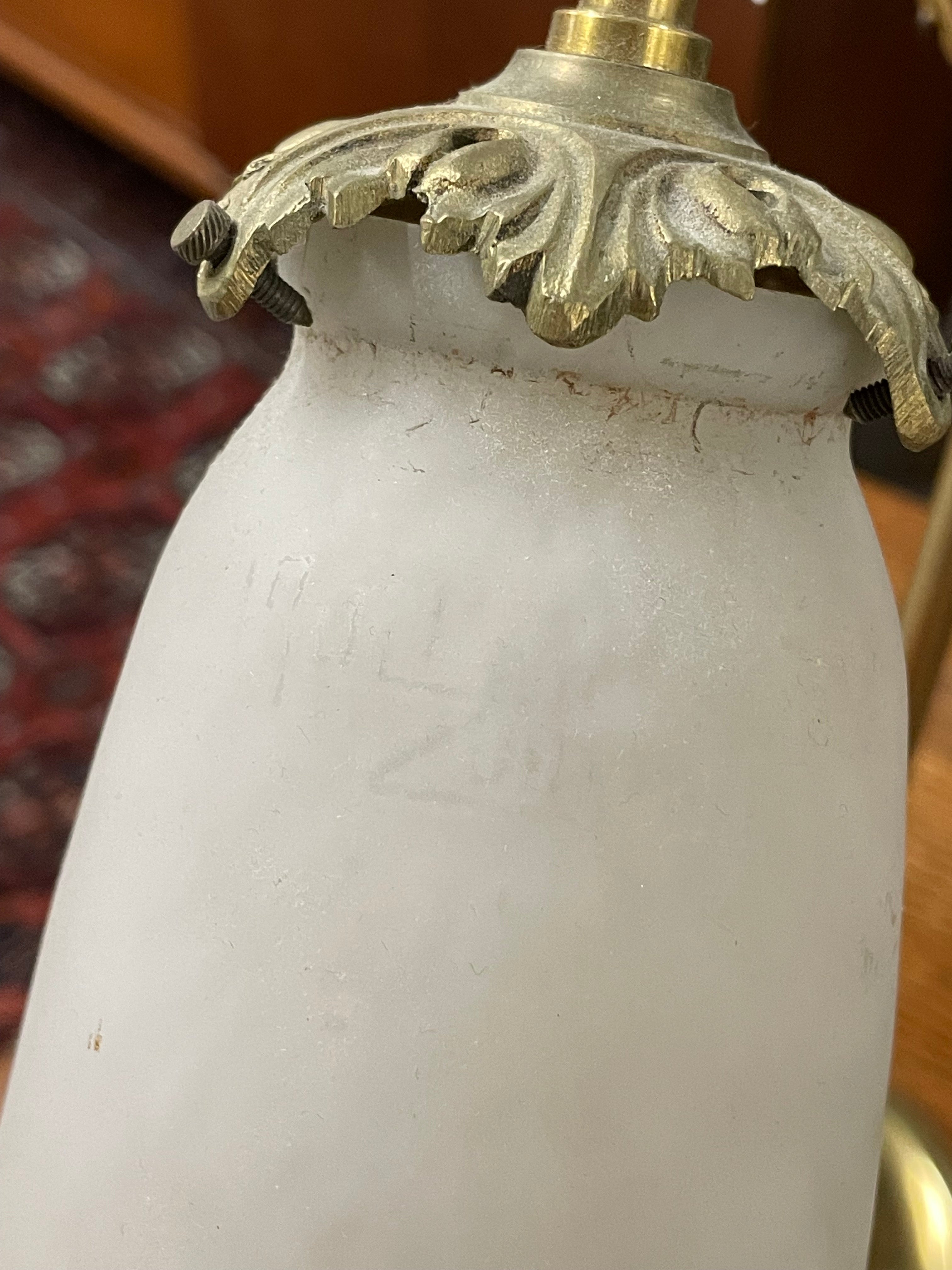 Lampe art déco pâte de verre Muller Frères Lunéville