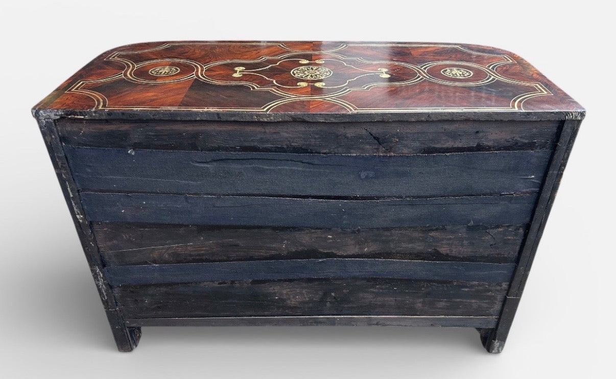 COMMODE EN PLACAGE DE PALISSANDRE D’ÉPOQUE LOUIS XIV PLATEAU BOIS - RÉGENCE DÉBUT XVIIIÈME