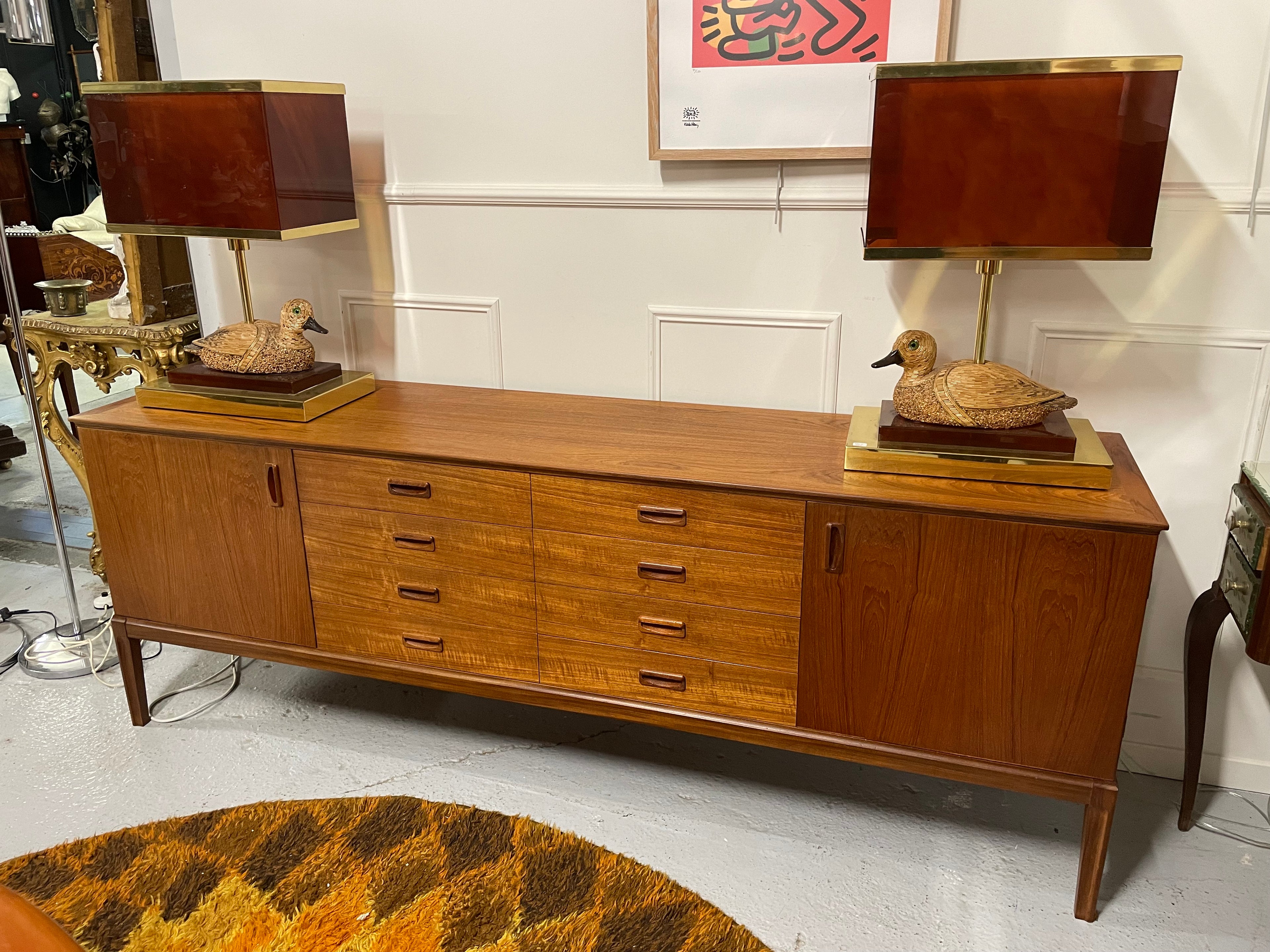 Enfilade Scandinave En Teck Circa 1960 198 Cm