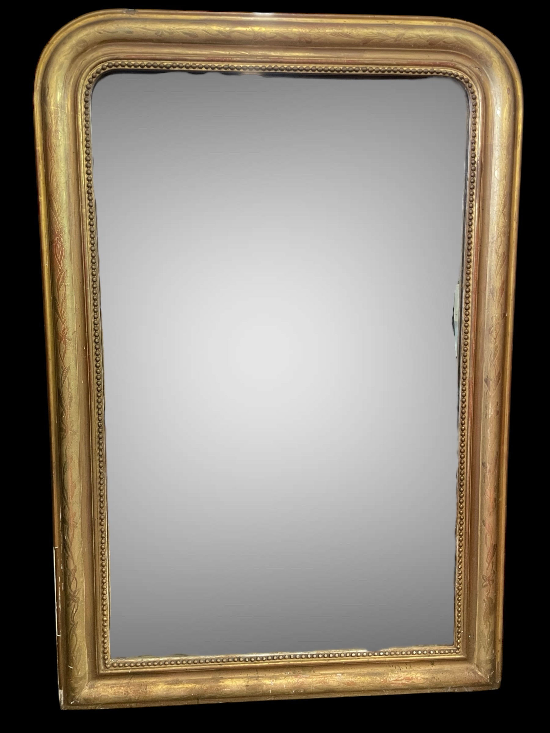Grand miroir Louis Philippe Bois Doré