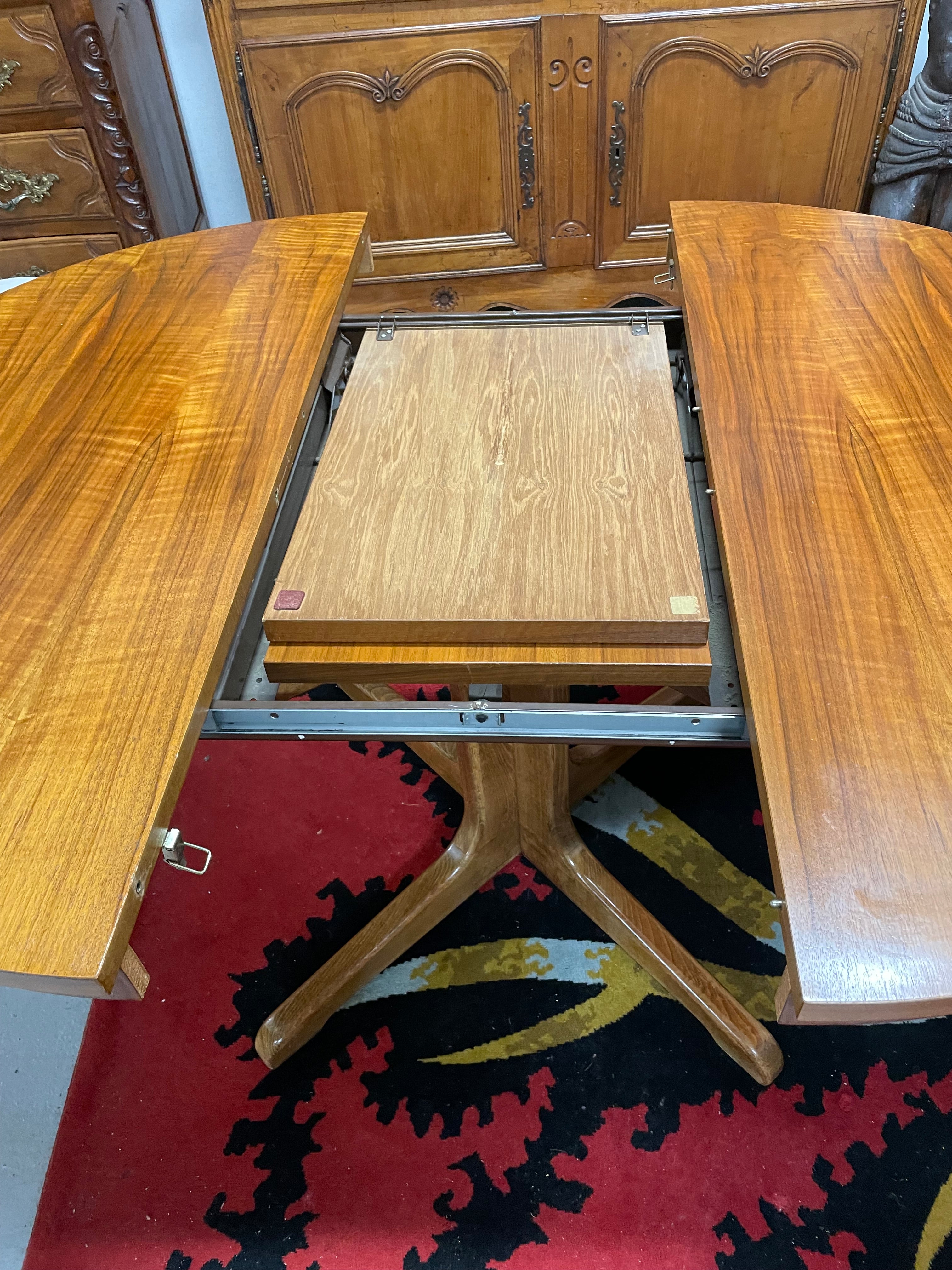 Table ronde Baumann à allonge centrale 115 cm