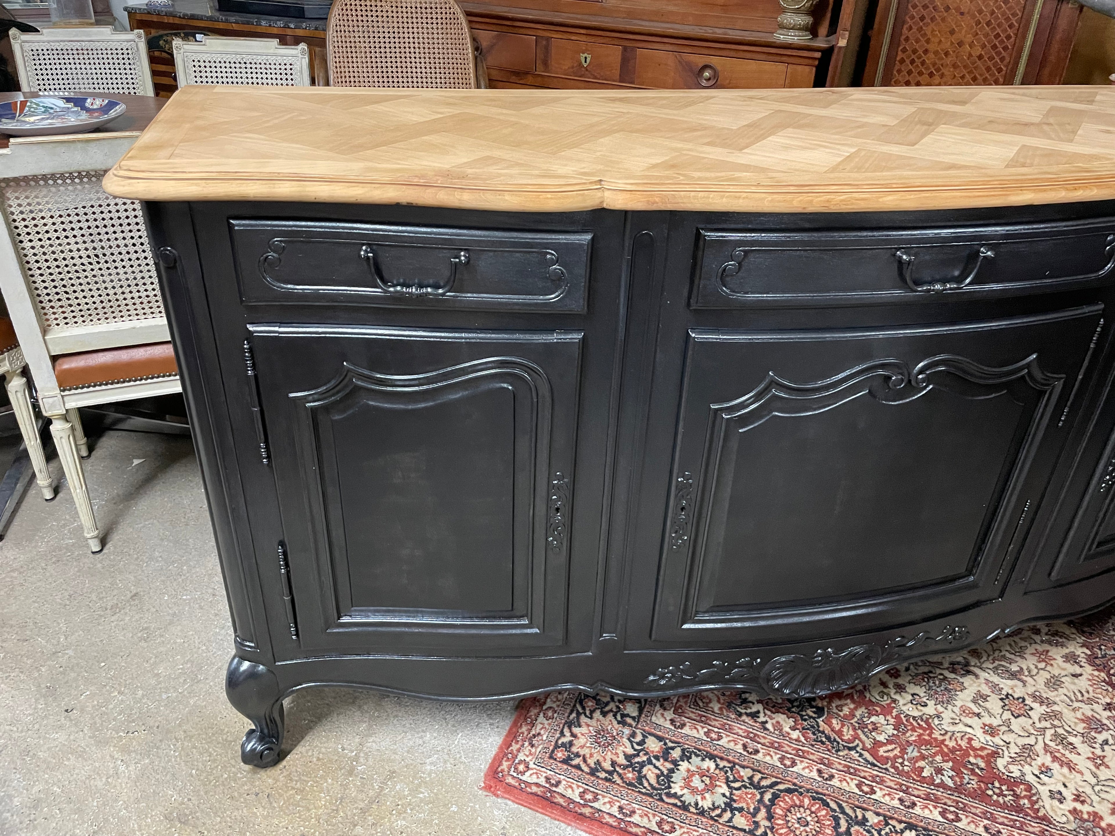 Enfilade style Louis XV merisier
