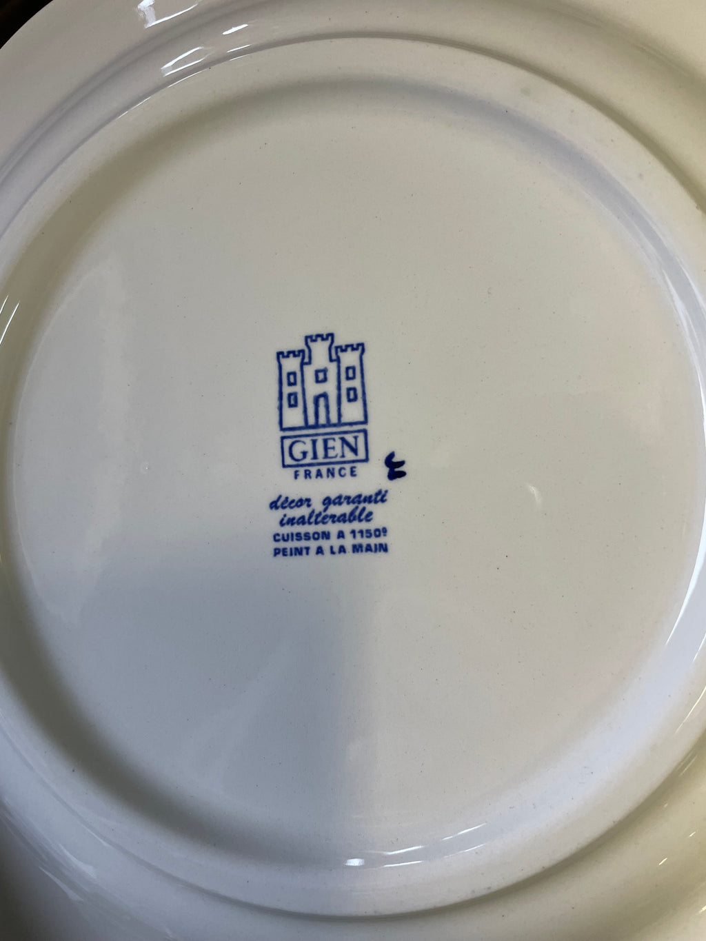 GIEN - SERVICE DE TABLE EN FAÏENCE DE GIEN MODÈLE COQS PIVOINE 71 PIÈCES