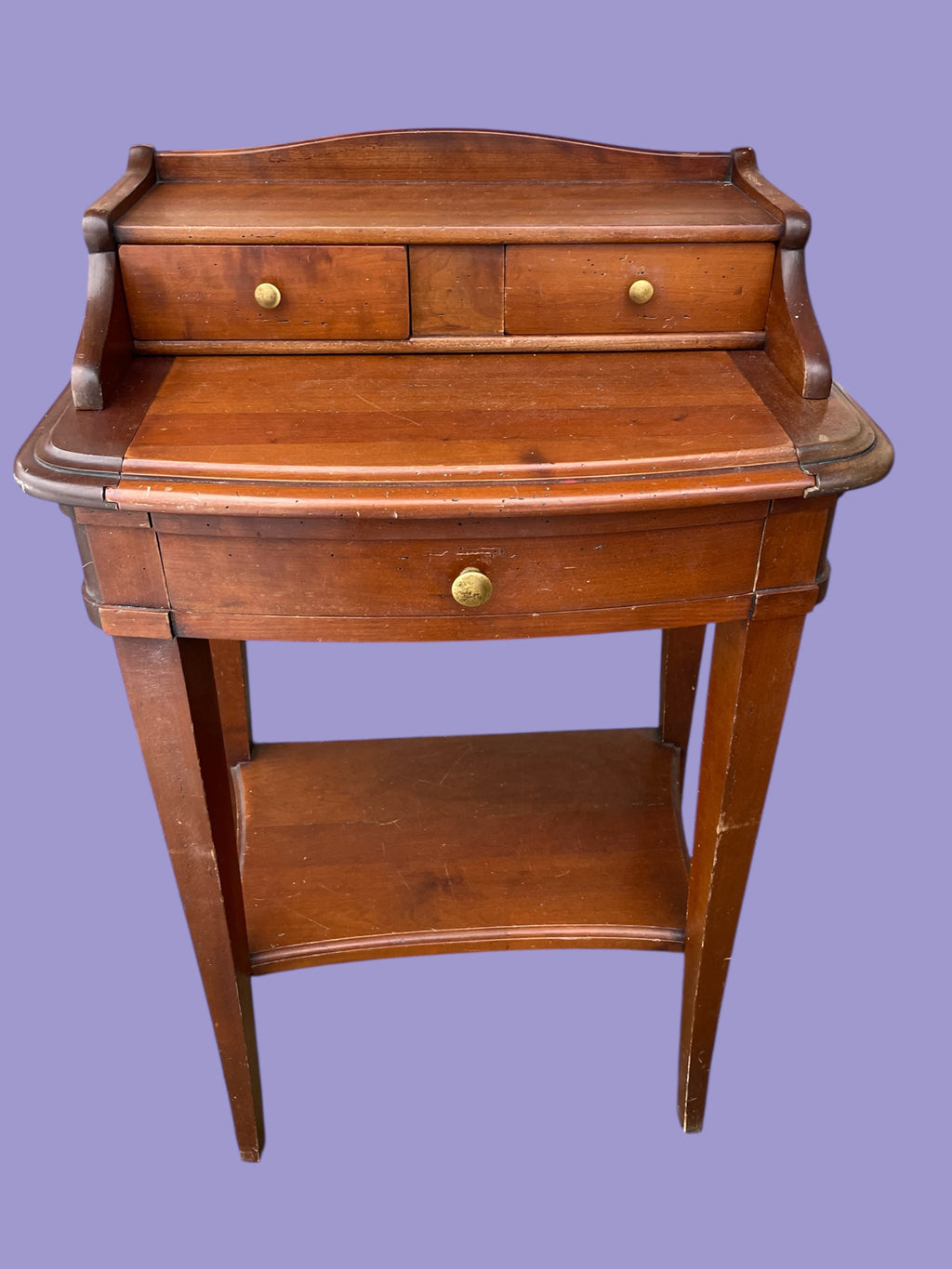 Petit meuble bureau secrétaire écritoire en merisier Louis Philippe